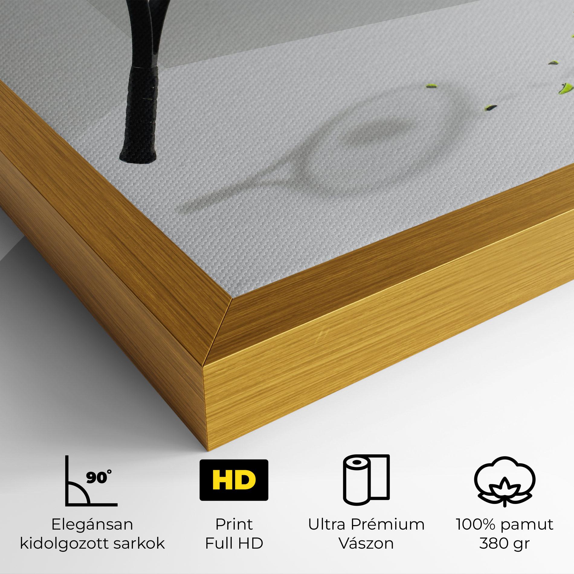 Vászonkép Broken Tennis Ball mockup 4