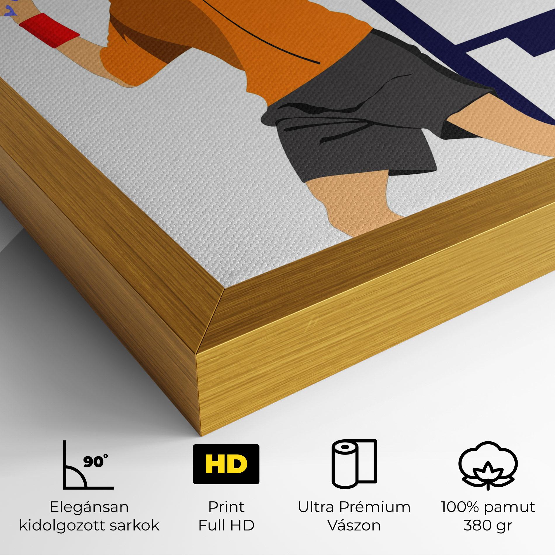 Vászonkép Orange Tennis Player mockup 4