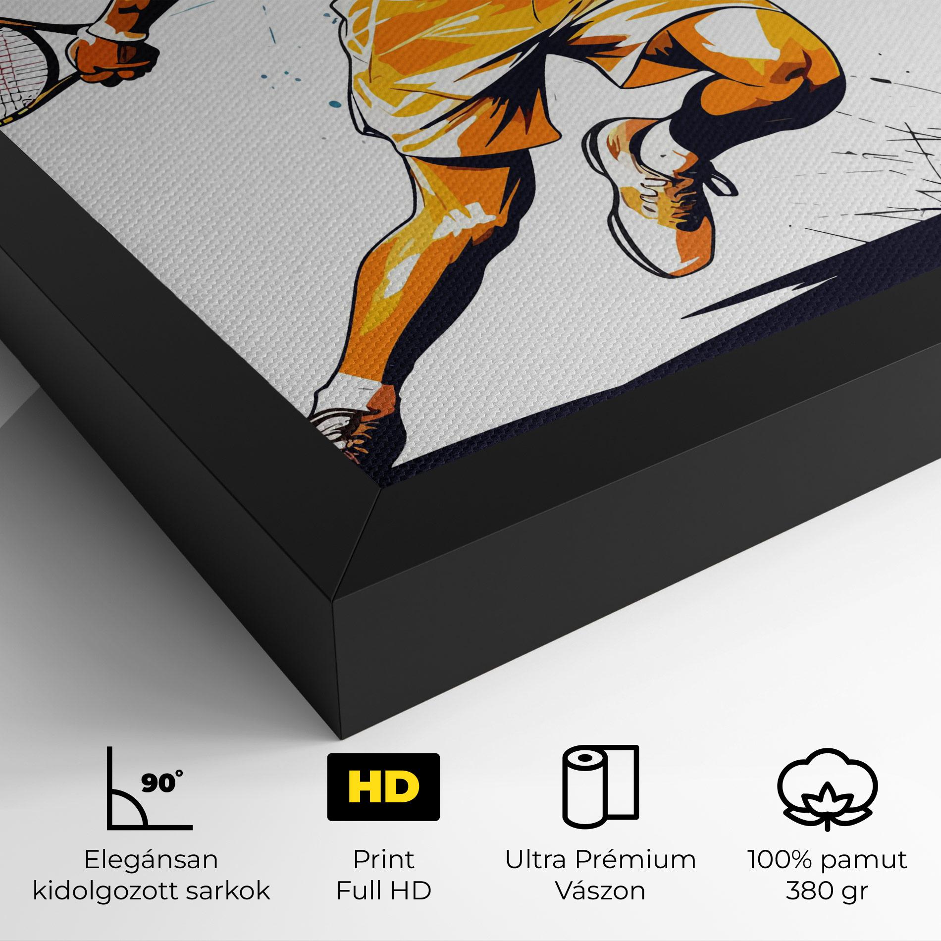 Vászonkép Orange Blue Tennis mockup 4