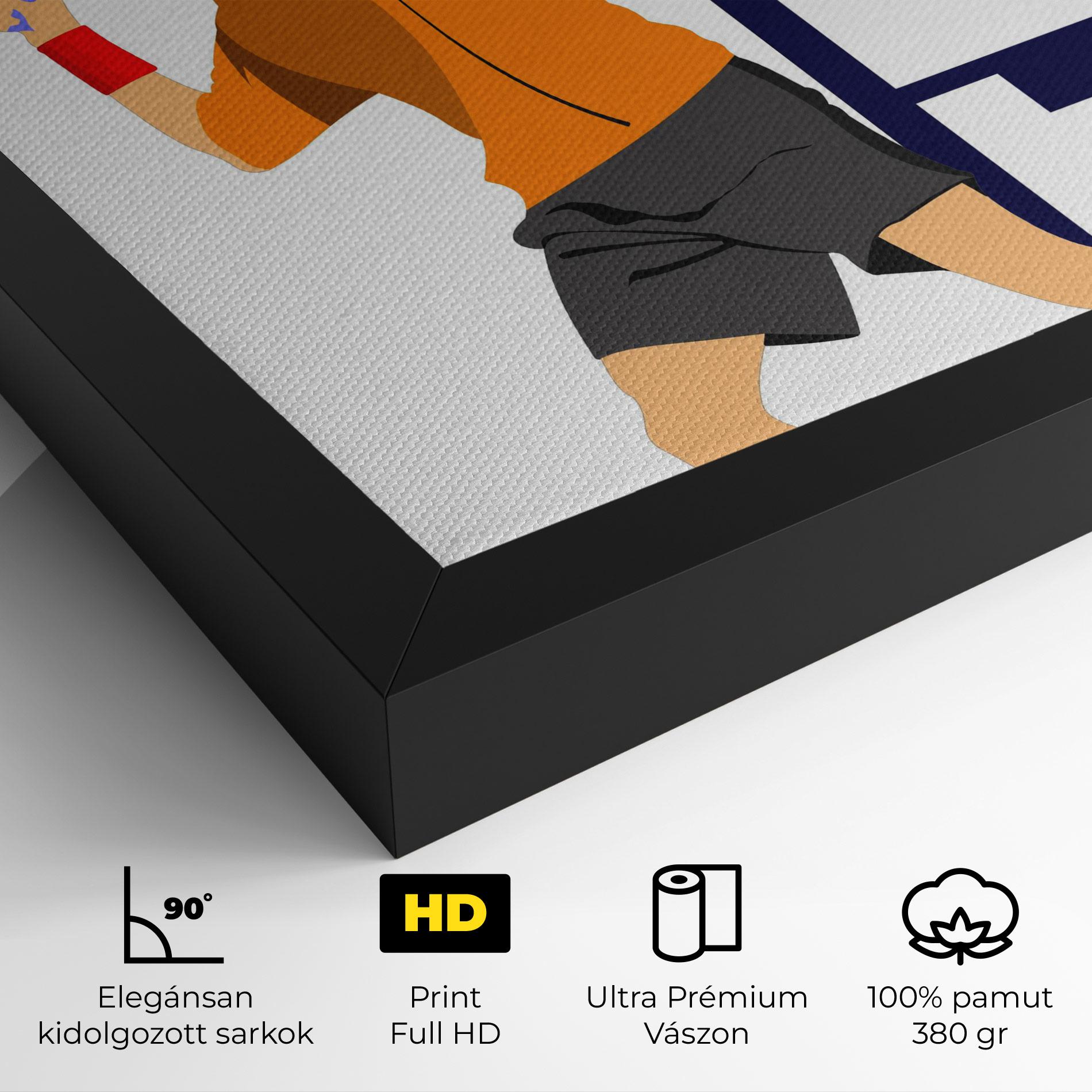 Vászonkép Orange Tennis Player mockup 4