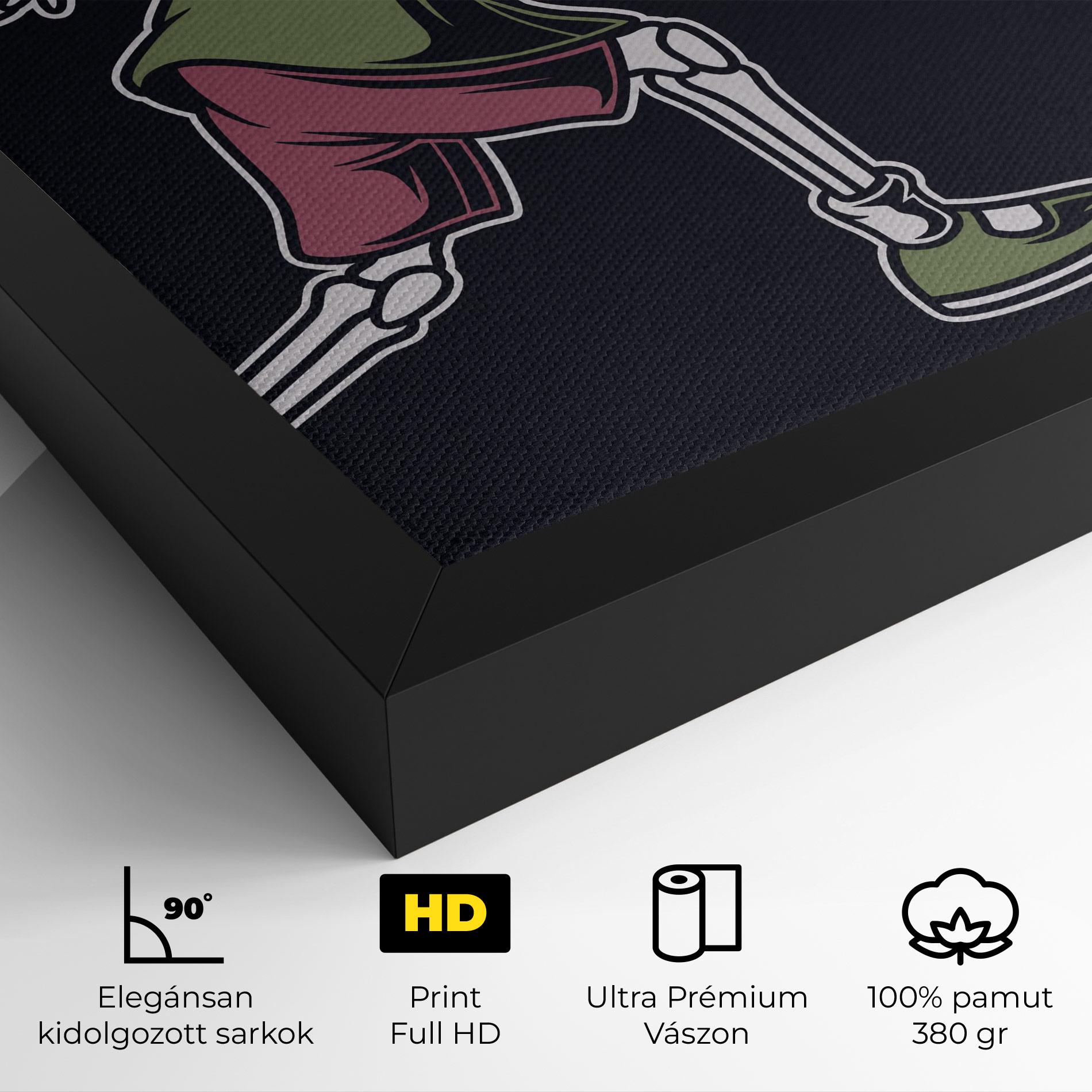 Vászonkép Skull Tennis mockup 4