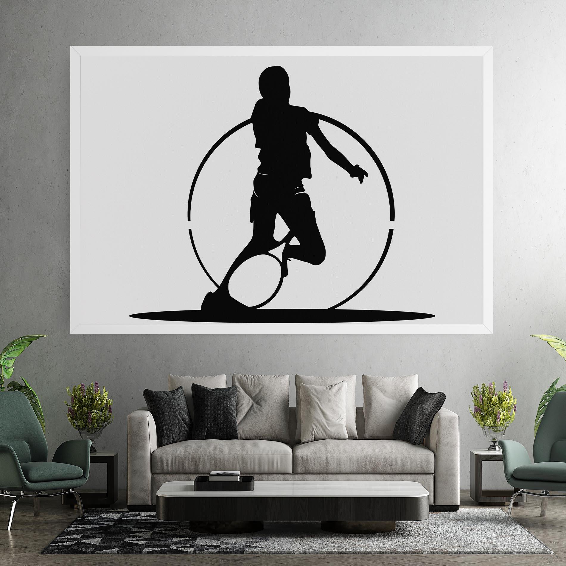 Vászonkép Black Tennis Circle mockup 7