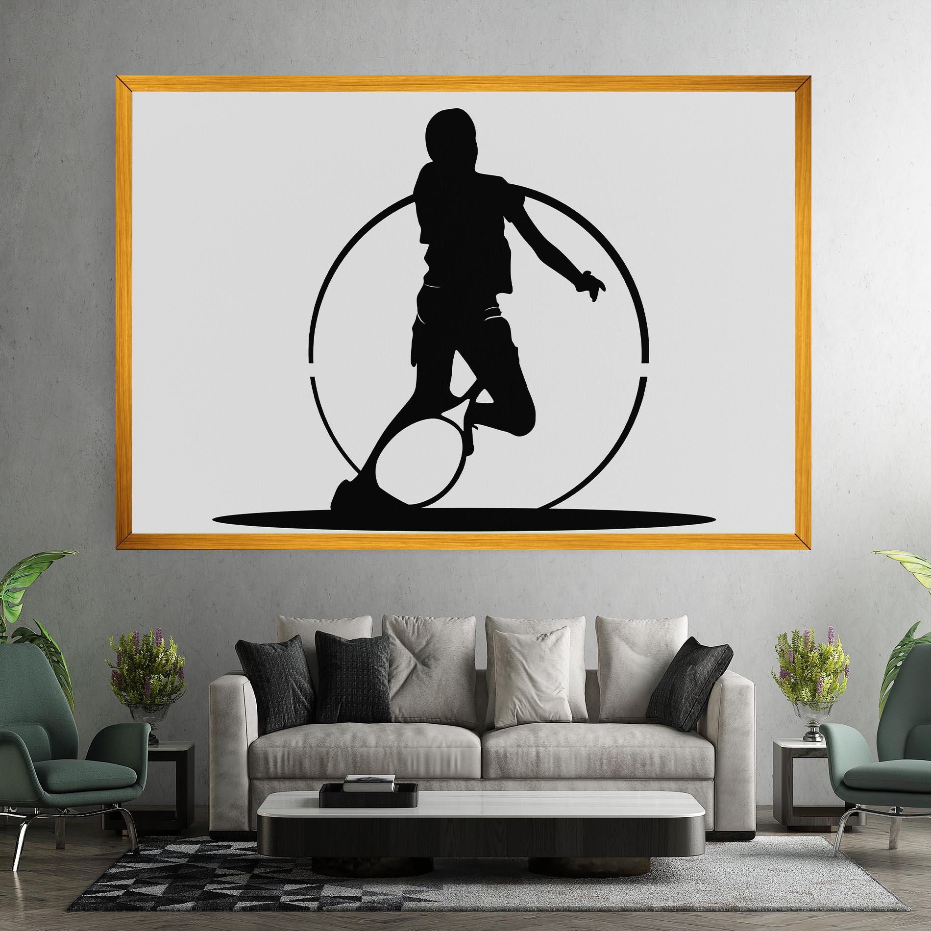 Vászonkép Black Tennis Circle mockup 7