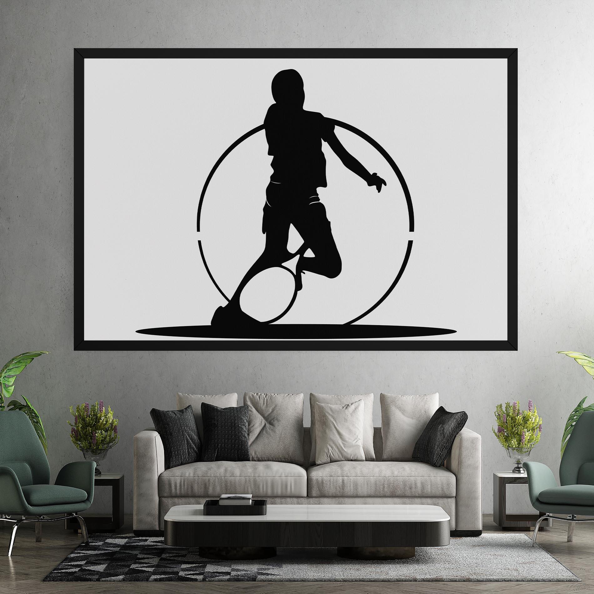Vászonkép Black Tennis Circle mockup 7