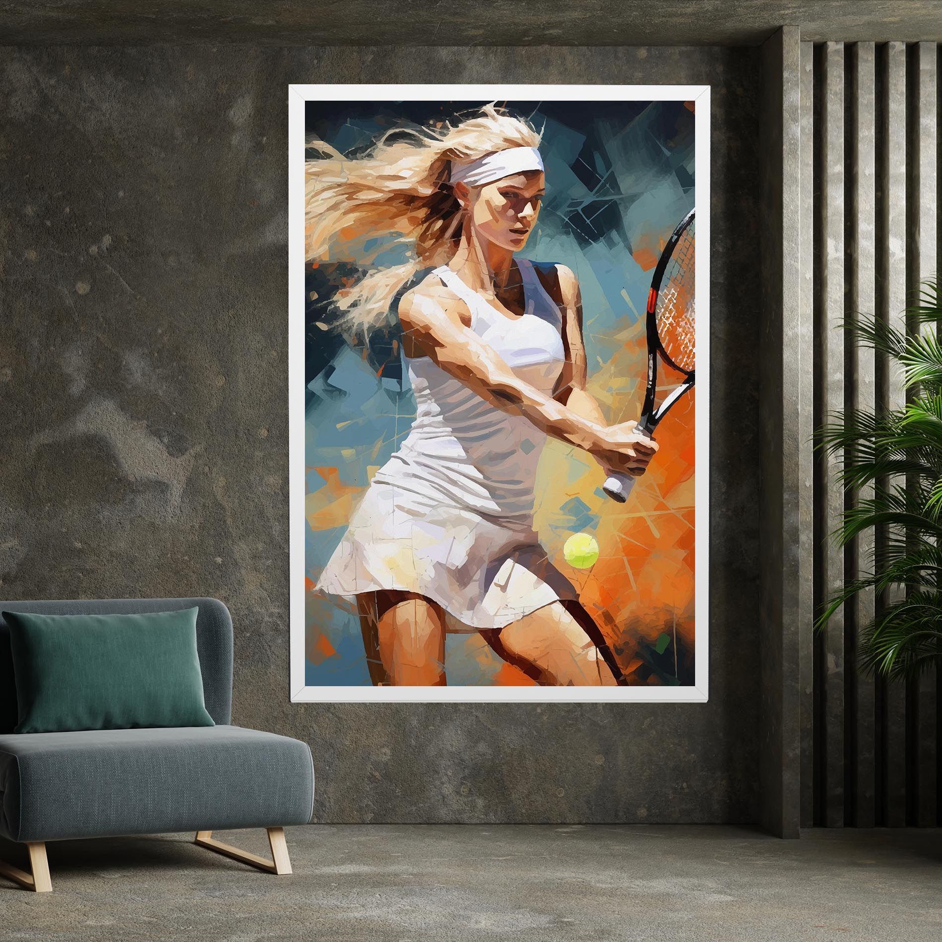 Blonde Tennis Girl mockup 7