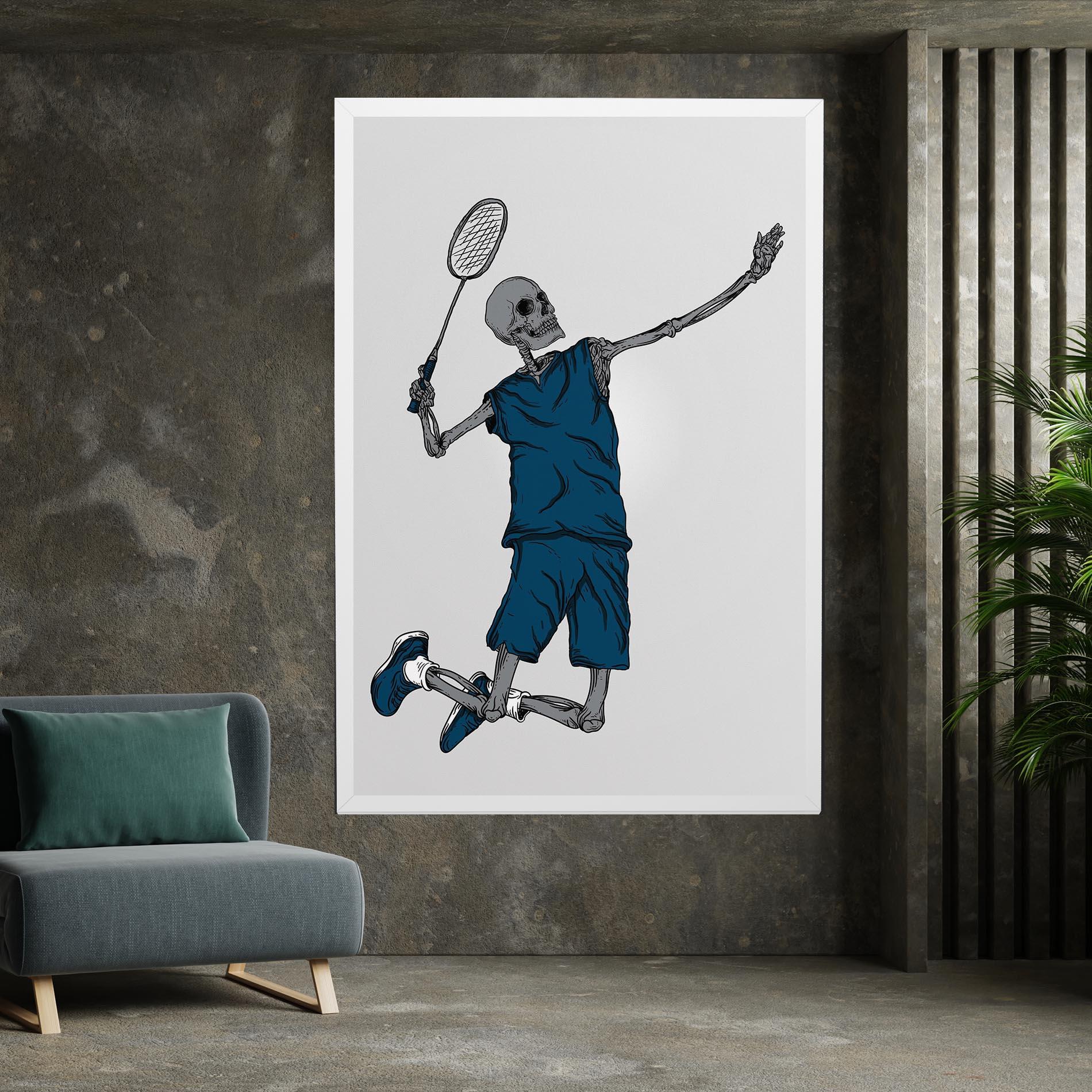 Vászonkép Blue Skull Tennis mockup 7