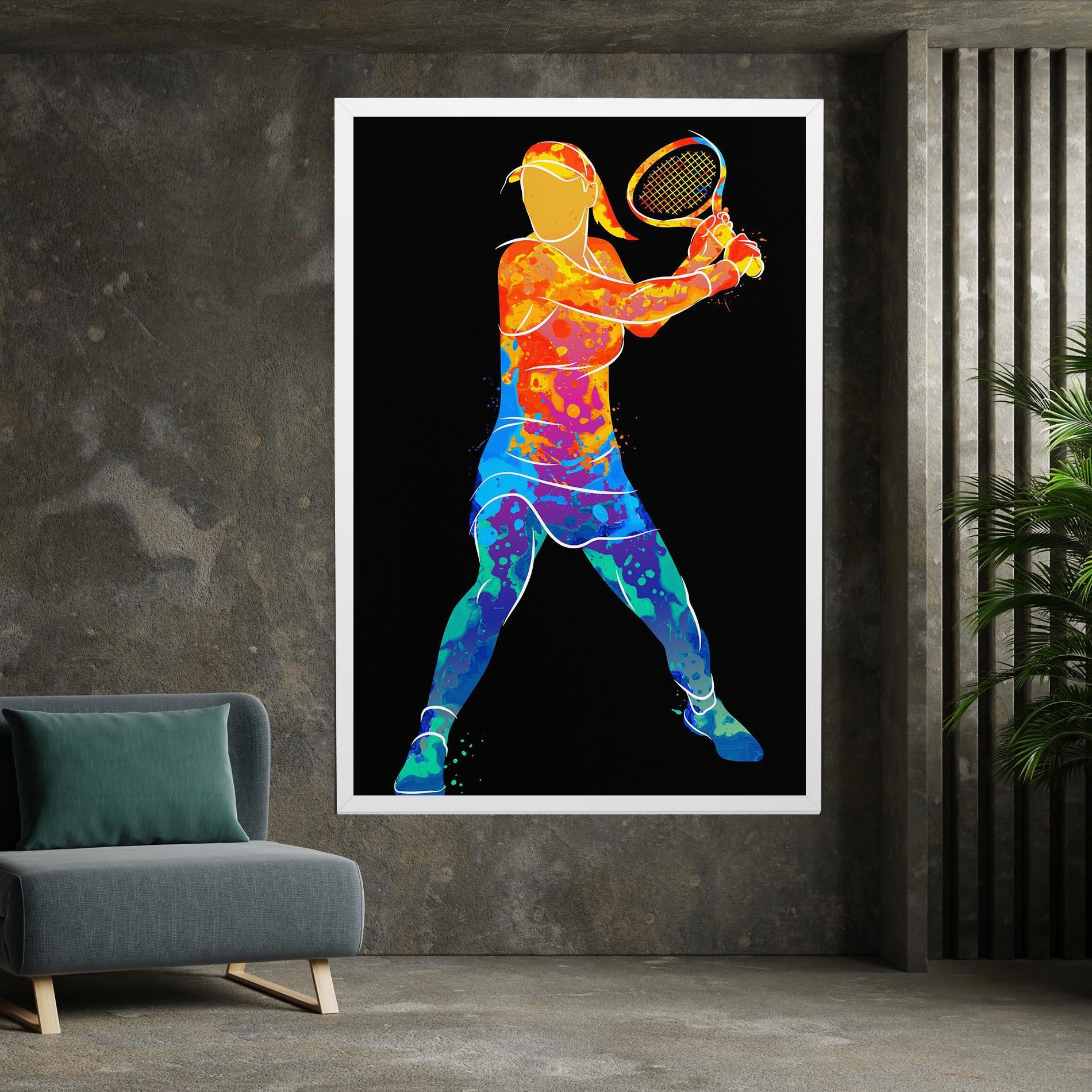 Vászonkép Green Orange Tennis mockup 7