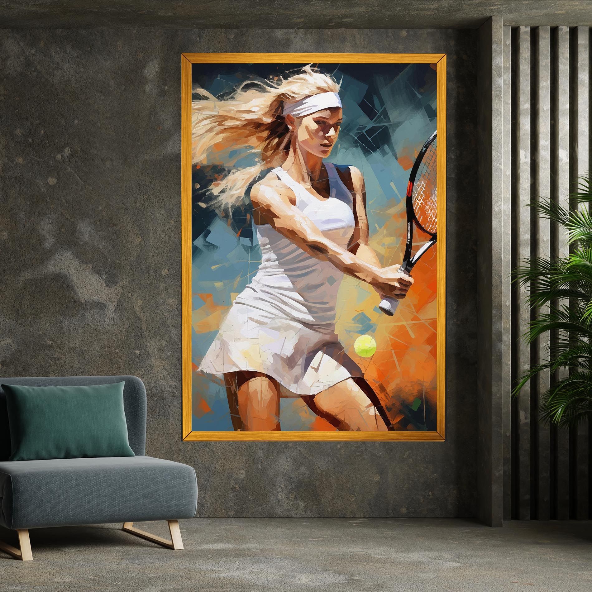 Blonde Tennis Girl mockup 7