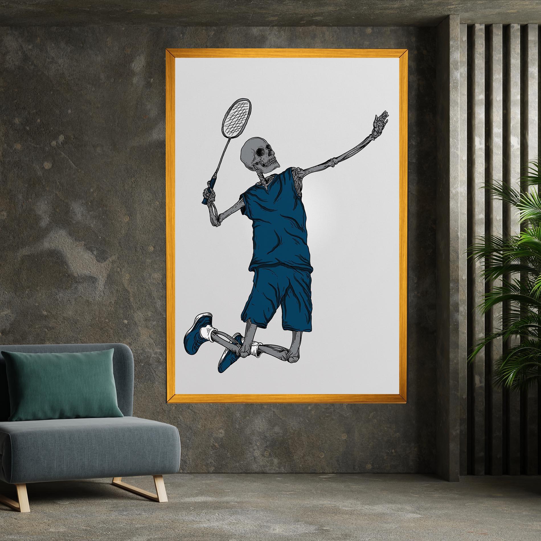 Vászonkép Blue Skull Tennis mockup 7
