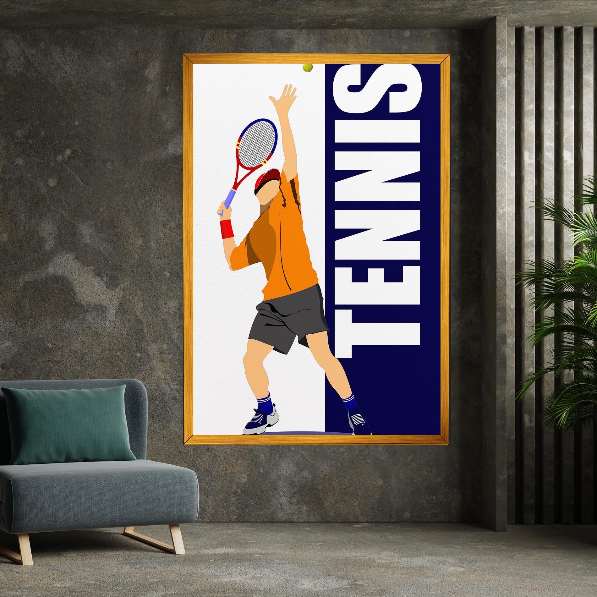 Vászonkép Orange Tennis Player mockup 7