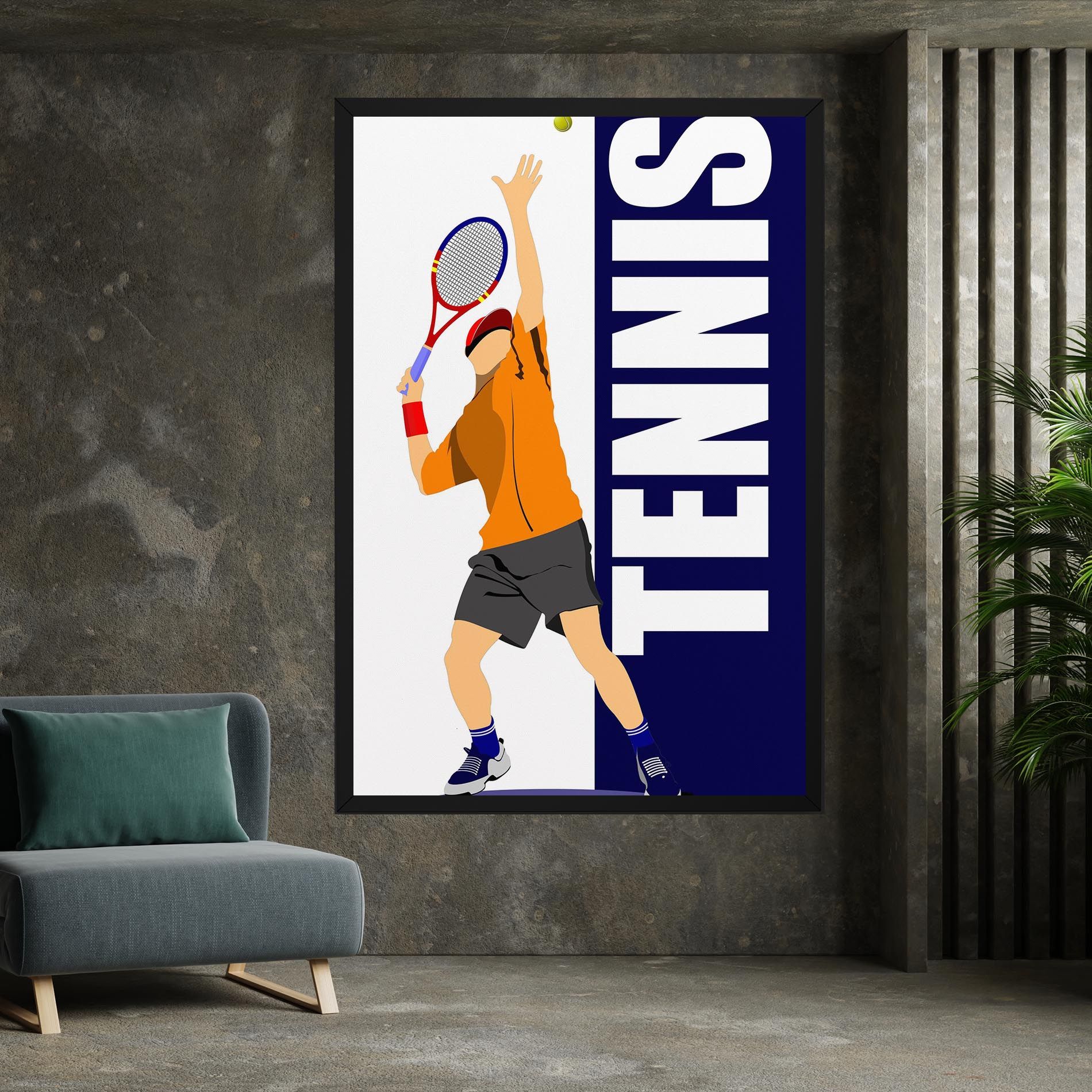 Orange Tennis Player mockup 7