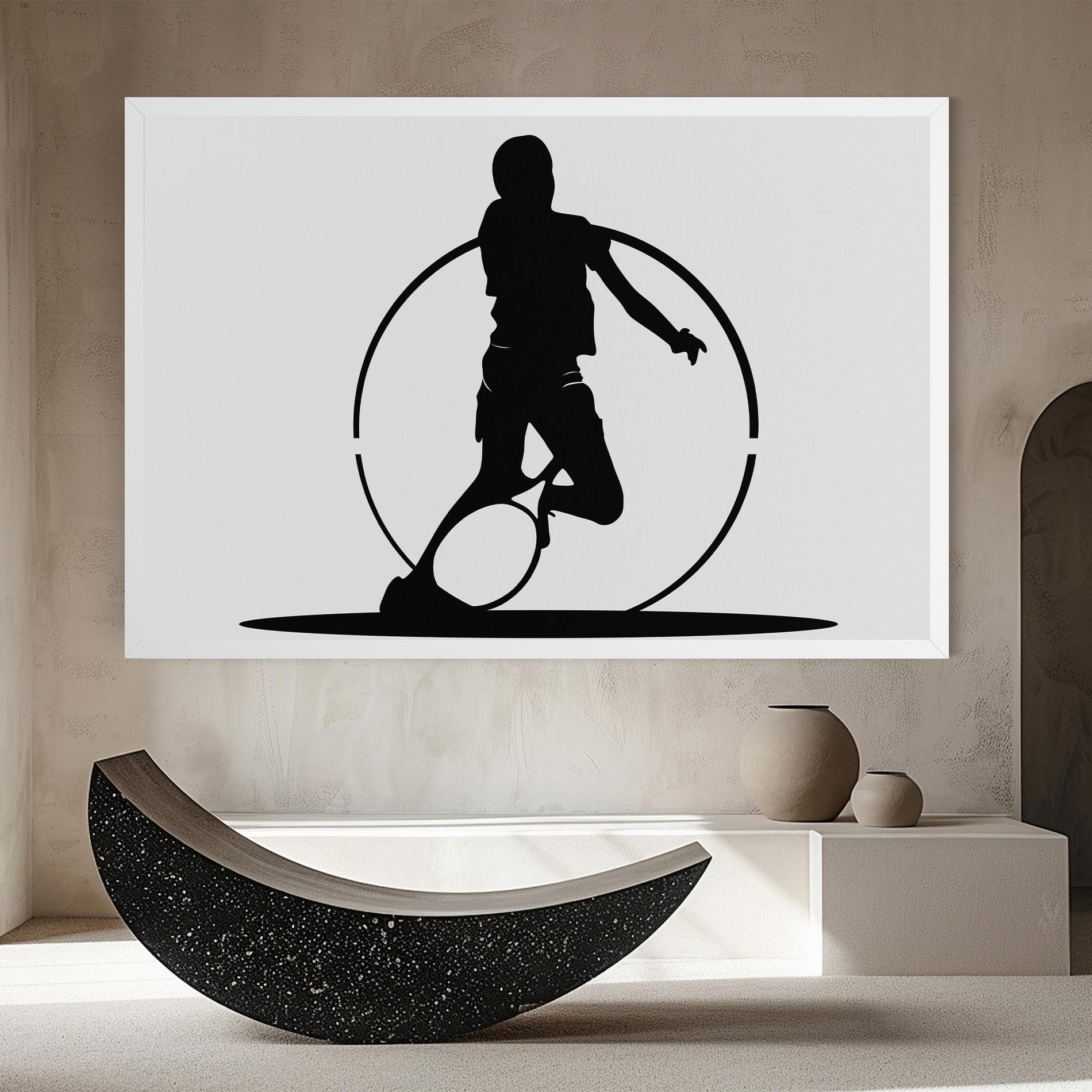 Vászonkép Black Tennis Circle mockup 8