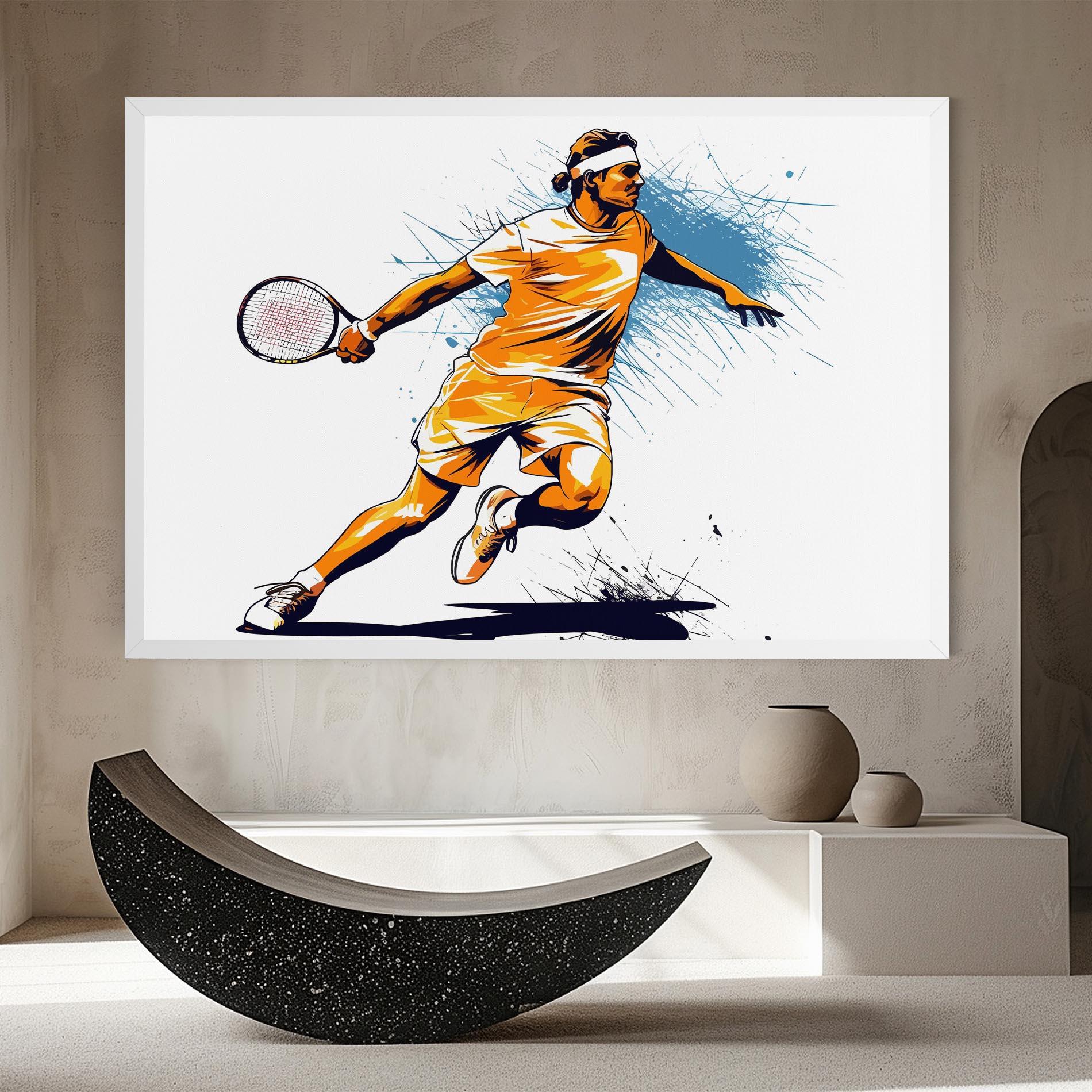 Vászonkép Orange Blue Tennis mockup 8