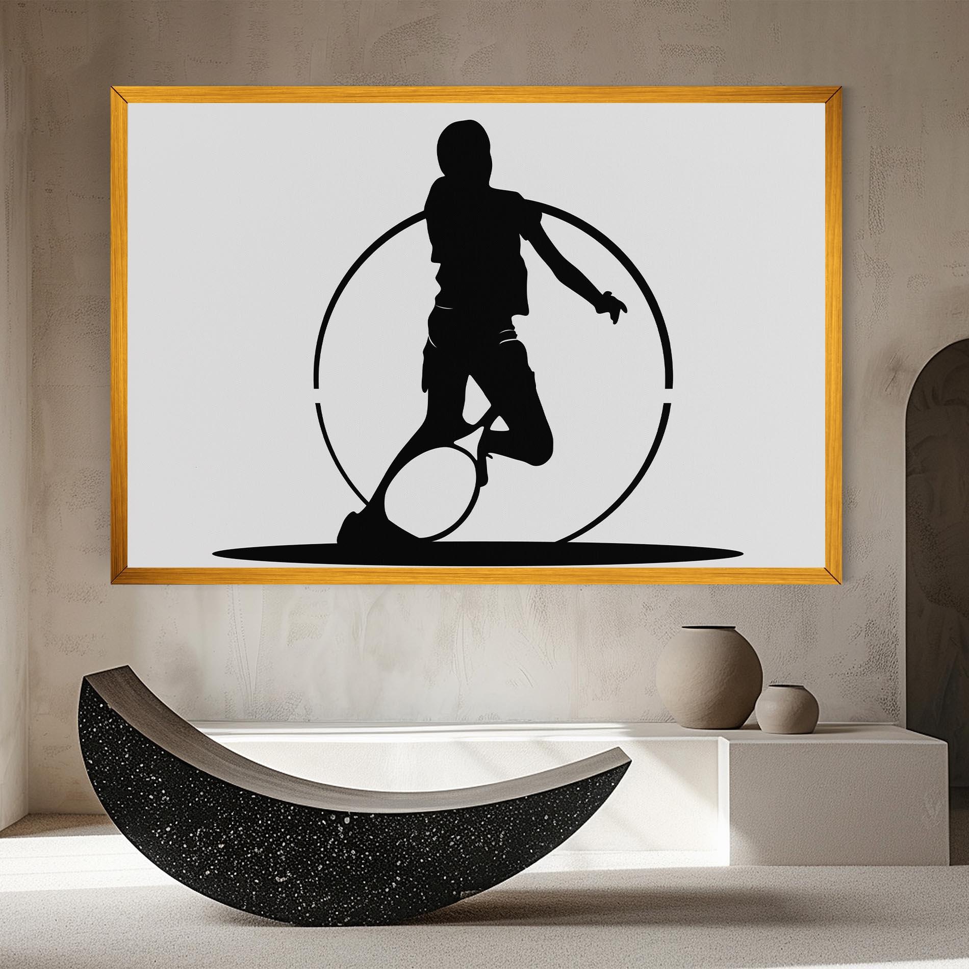 Vászonkép Black Tennis Circle mockup 8