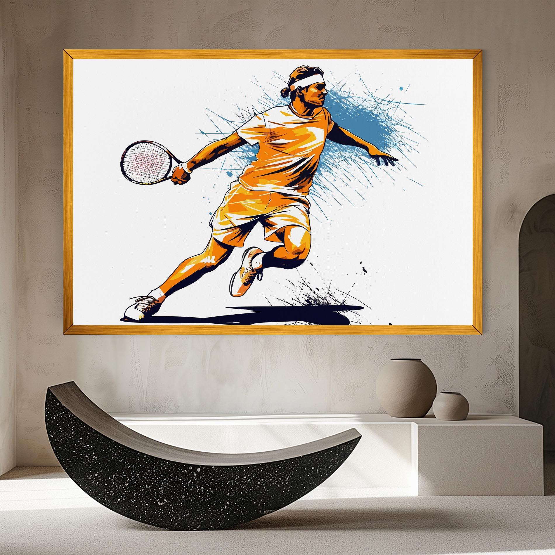 Vászonkép Orange Blue Tennis mockup 8