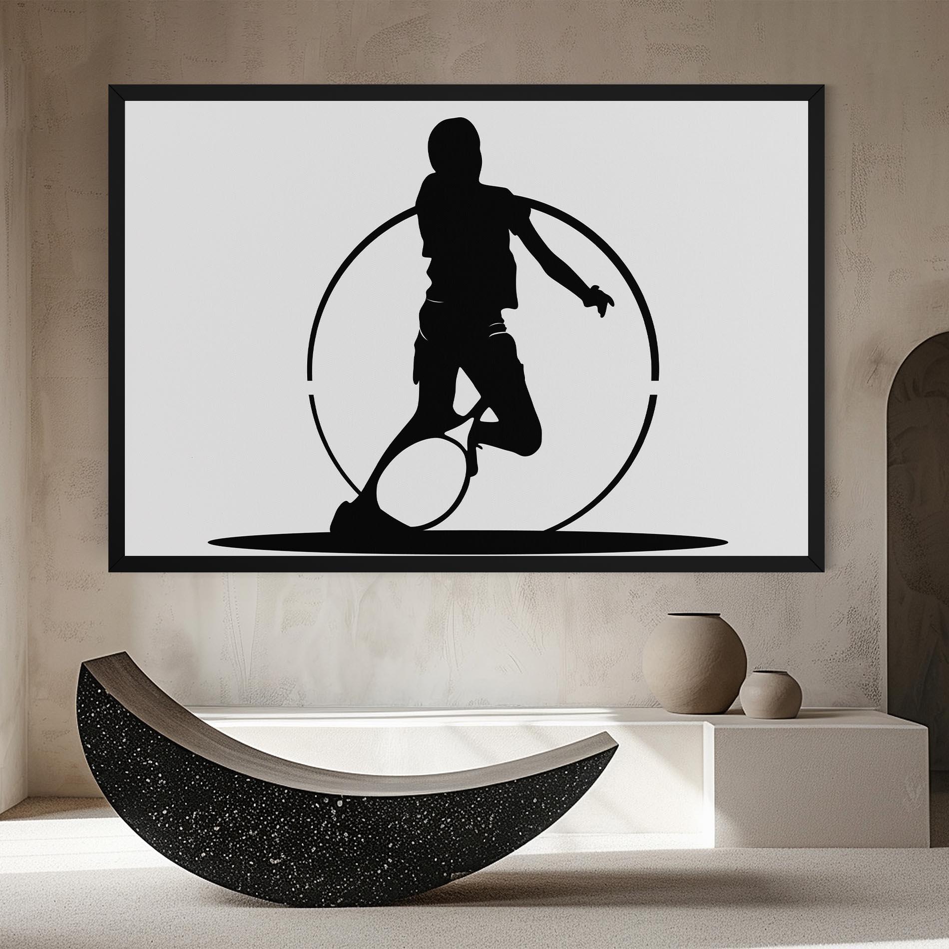 Vászonkép Black Tennis Circle mockup 8
