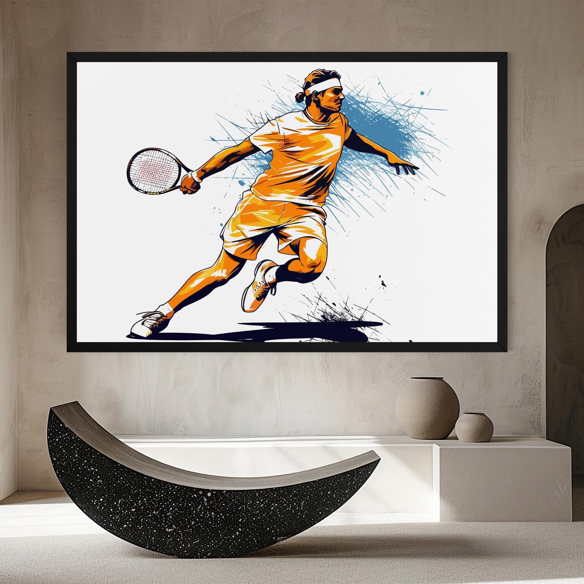 Vászonkép Orange Blue Tennis mockup 8