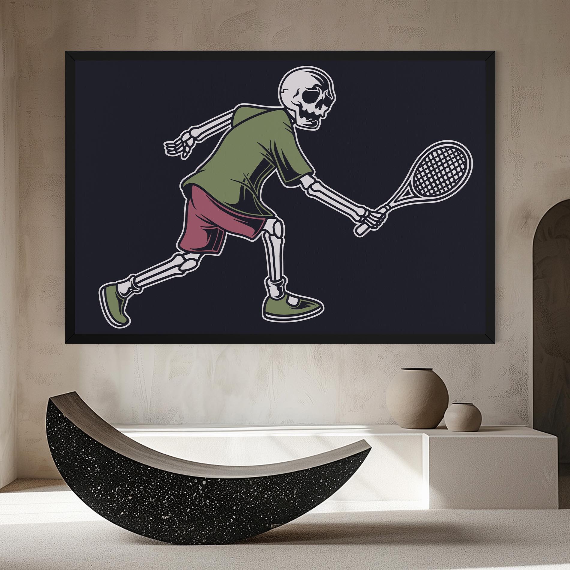 Vászonkép Skull Tennis mockup 8