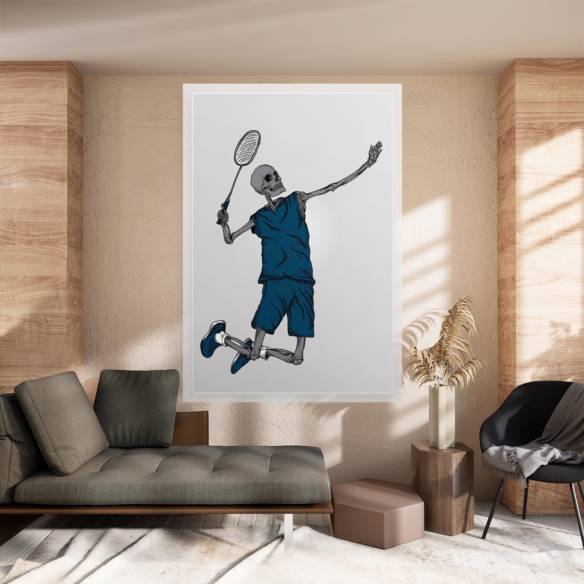 Vászonkép Blue Skull Tennis mockup 8
