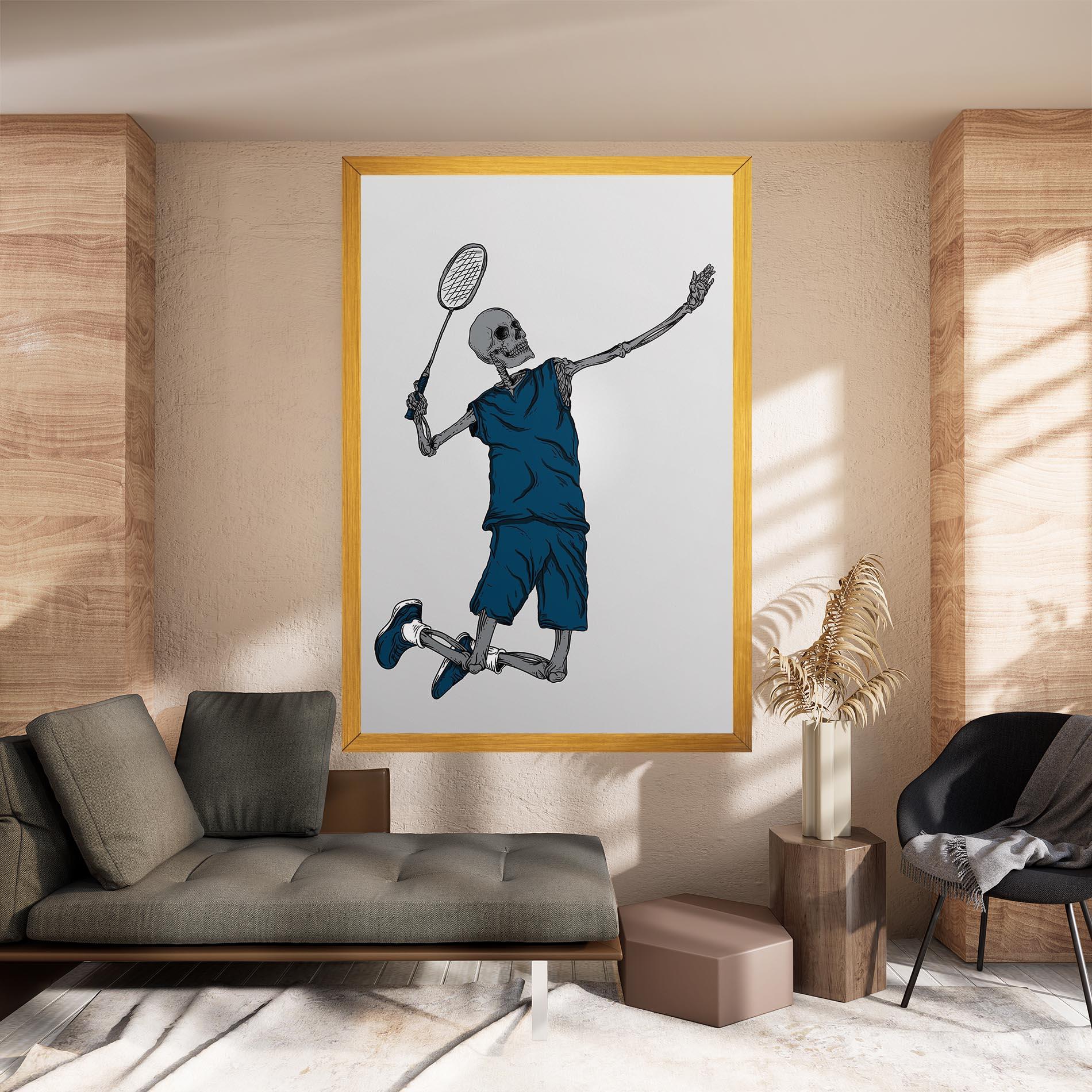 Vászonkép Blue Skull Tennis mockup 8