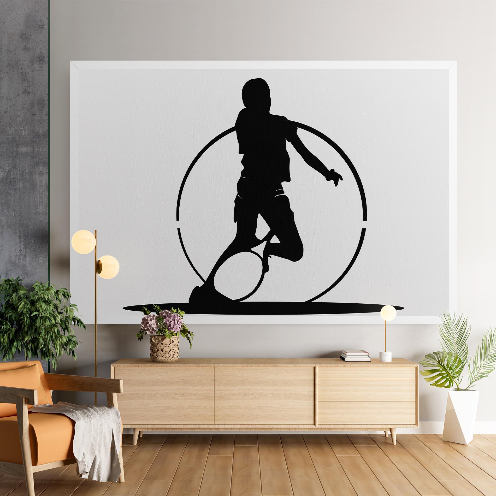 Vászonkép Black Tennis Circle mockup 9