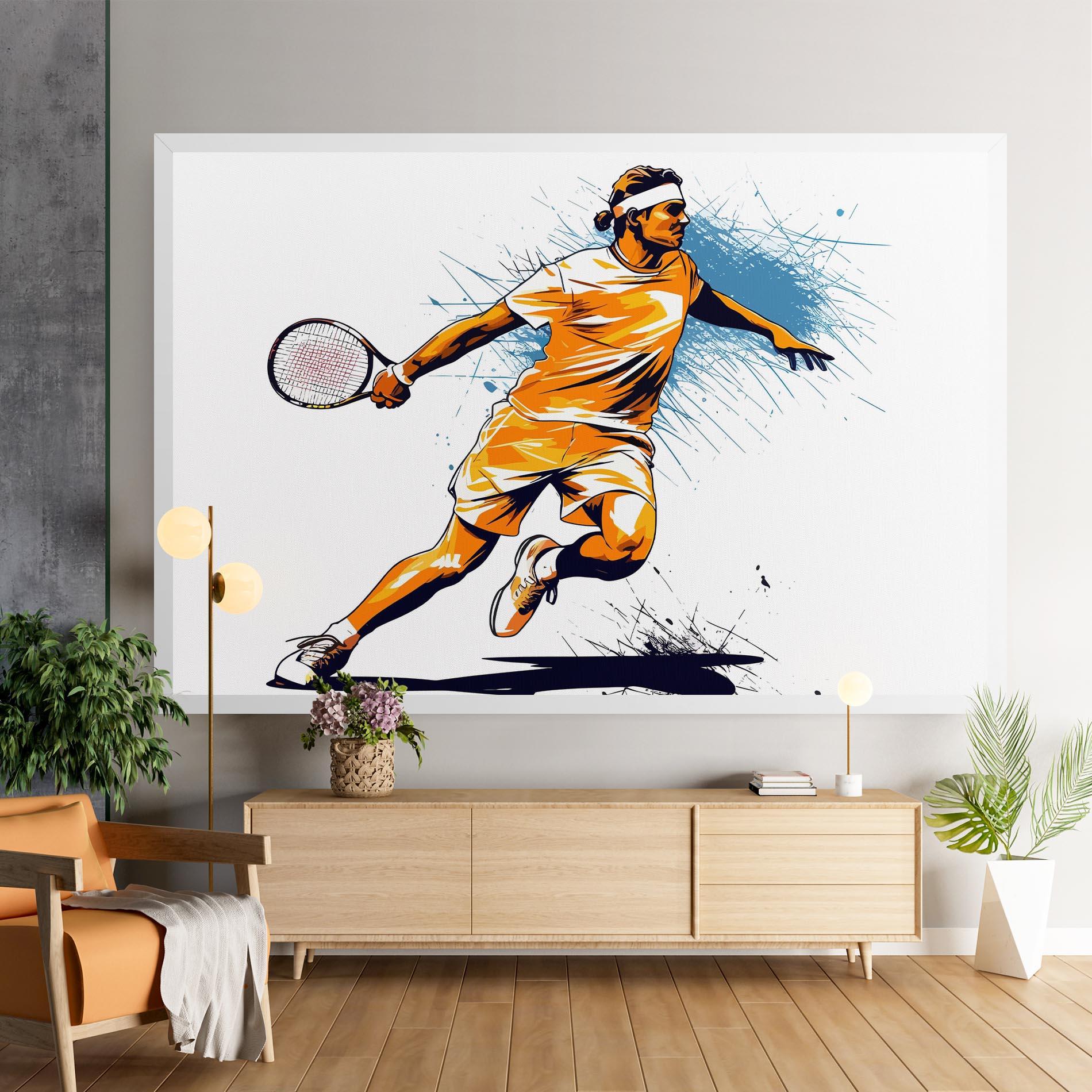 Vászonkép Orange Blue Tennis mockup 9