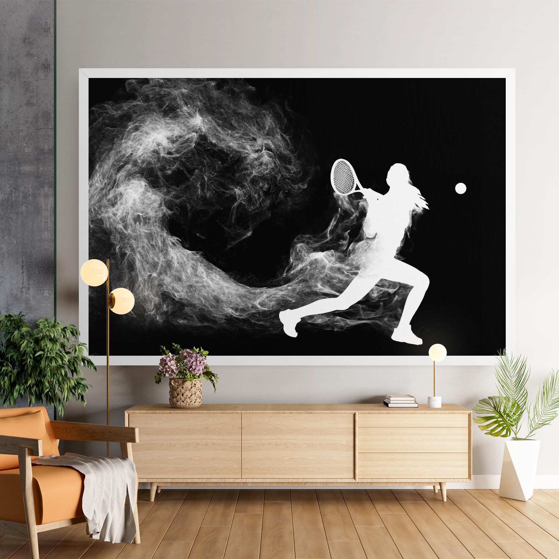 Vászonkép Tennis Spoke White mockup 9