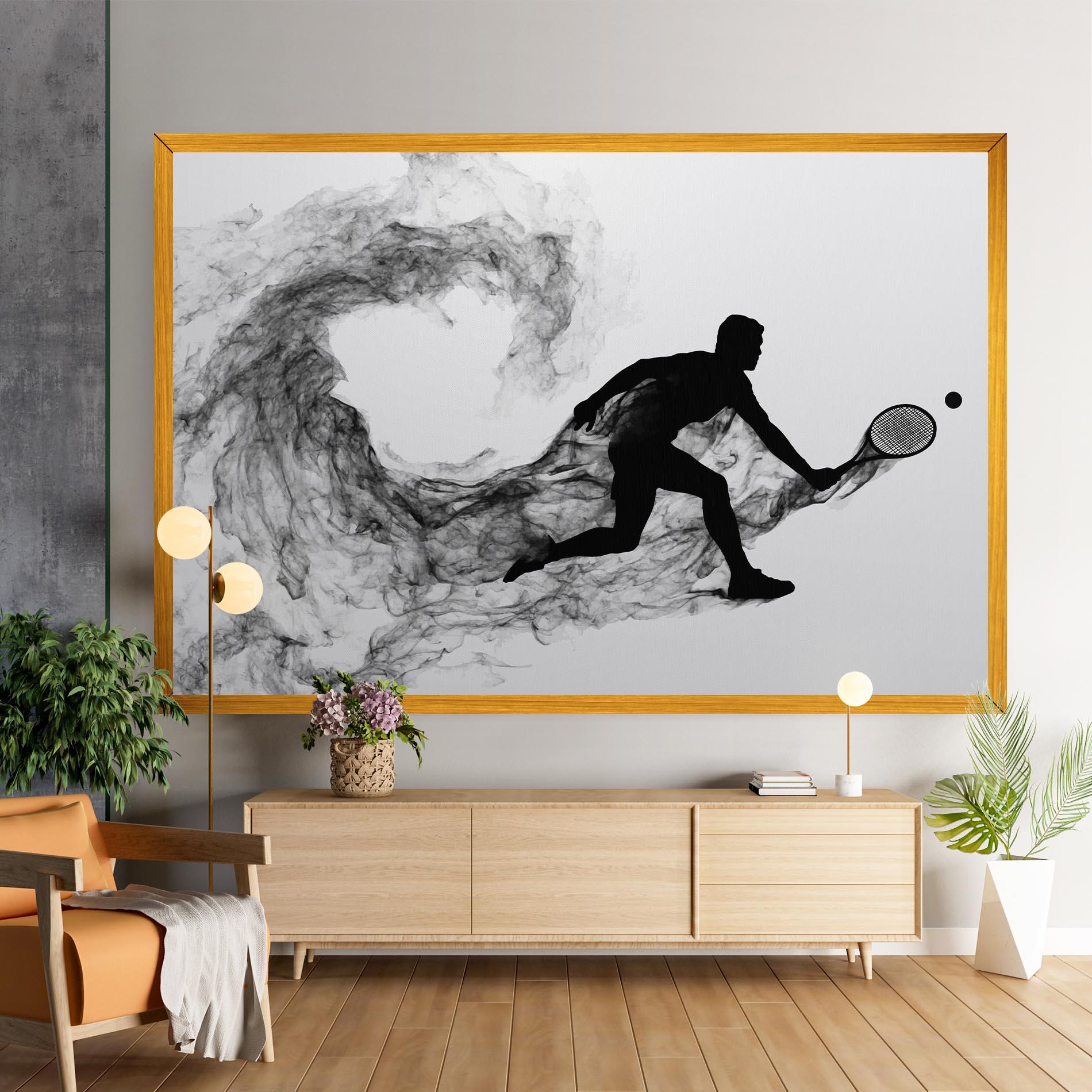 Vászonkép Black Smoke Tennis mockup 9