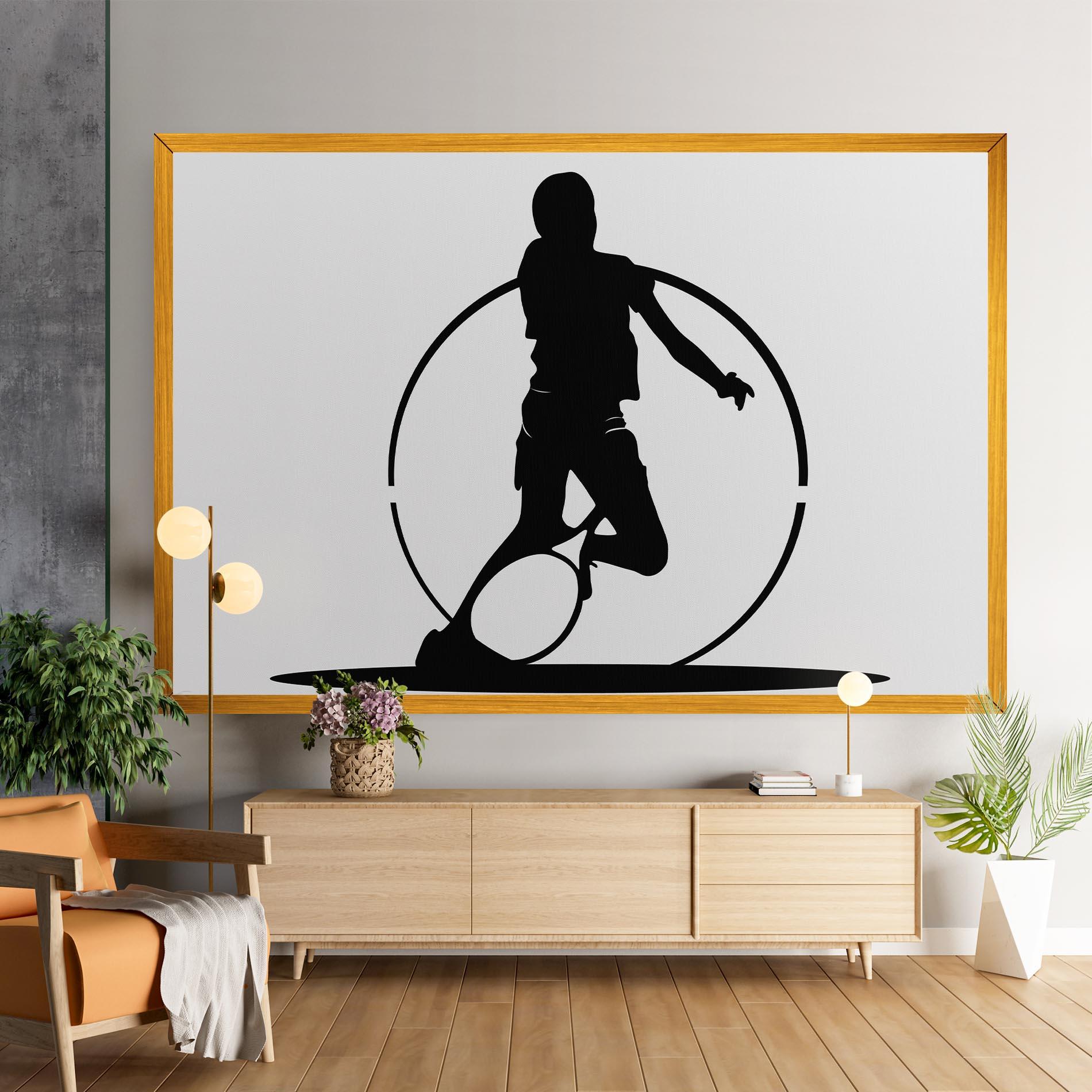Vászonkép Black Tennis Circle mockup 9