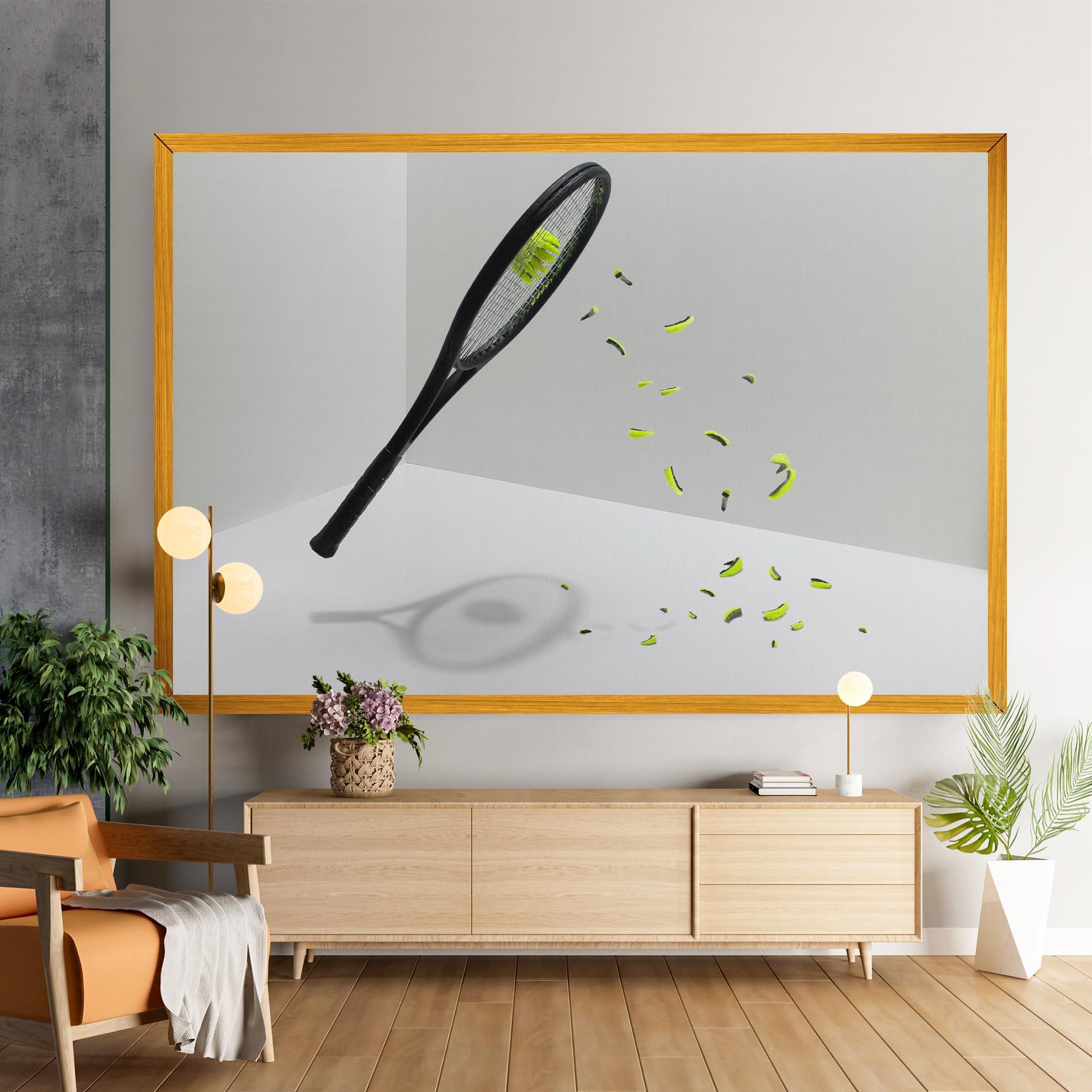 Vászonkép Broken Tennis Ball mockup 9