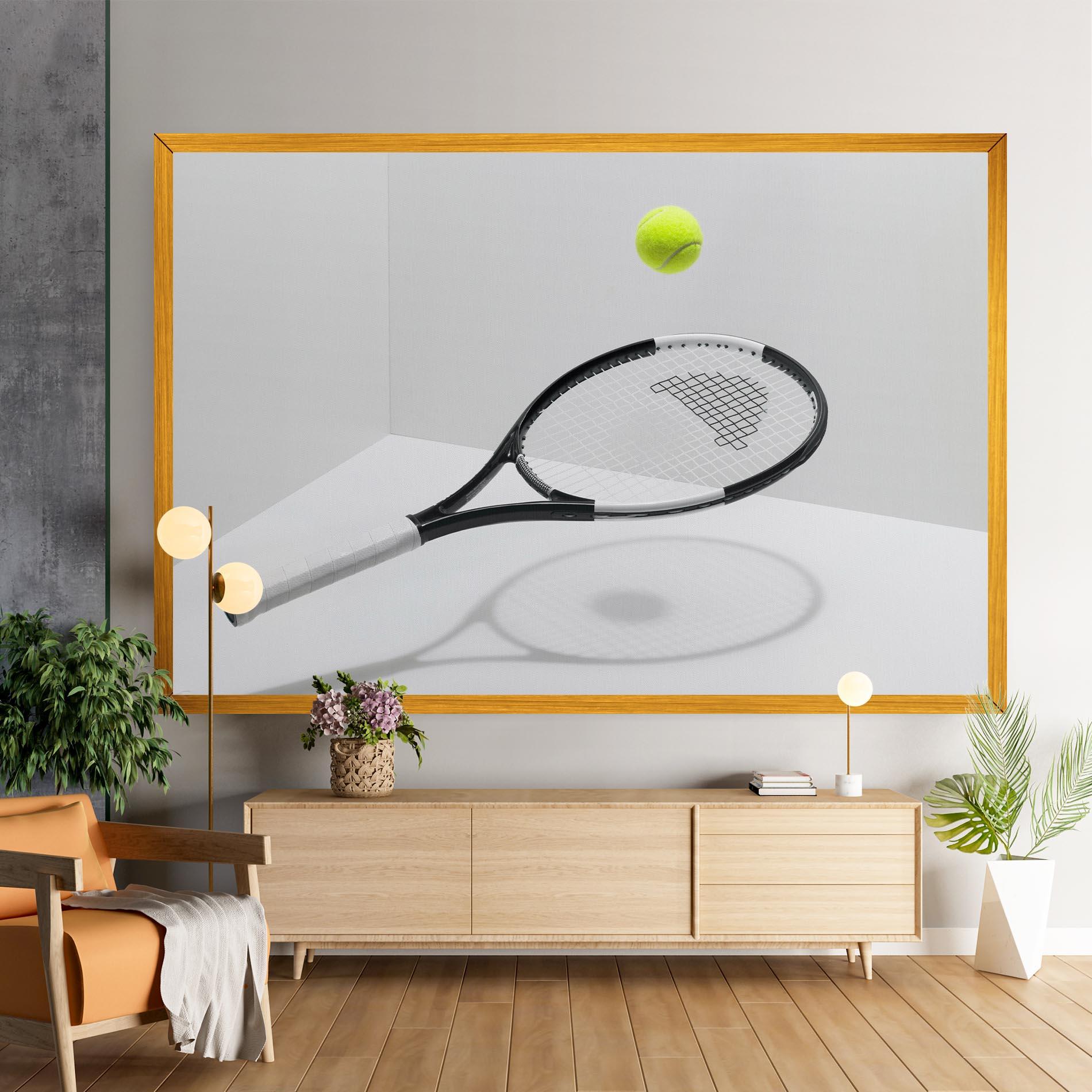Vászonkép Floating Tennis Racket mockup 9