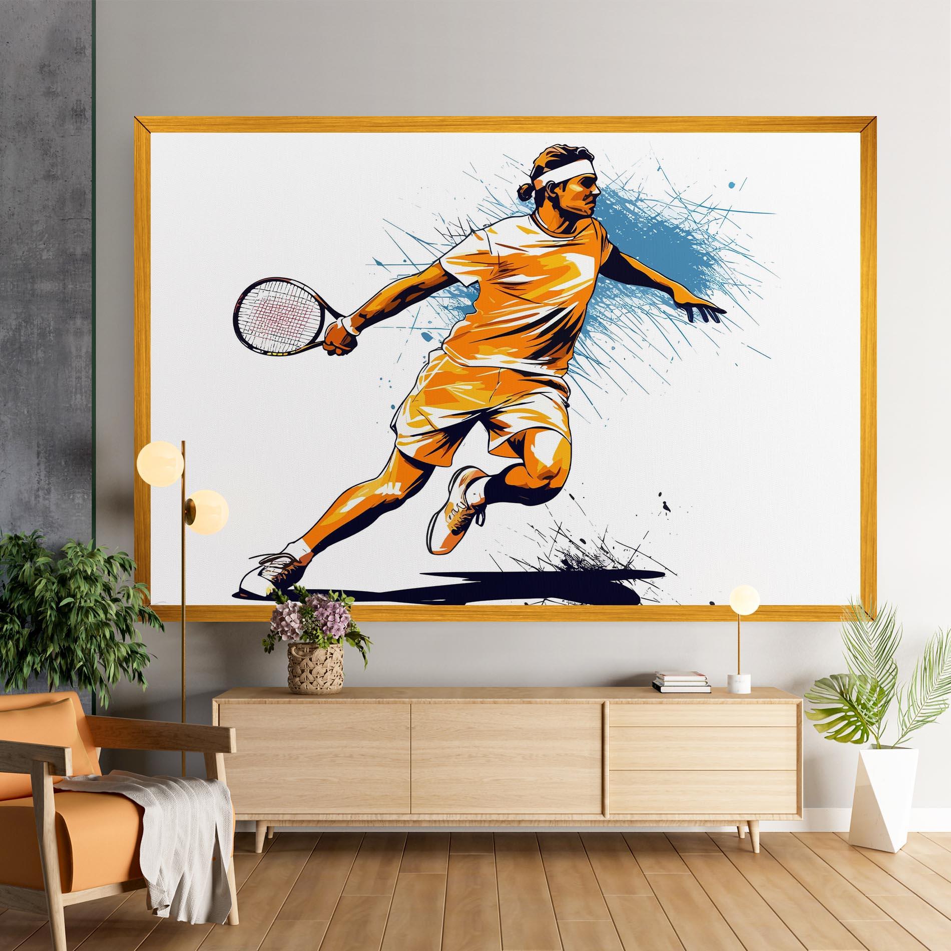 Vászonkép Orange Blue Tennis mockup 9