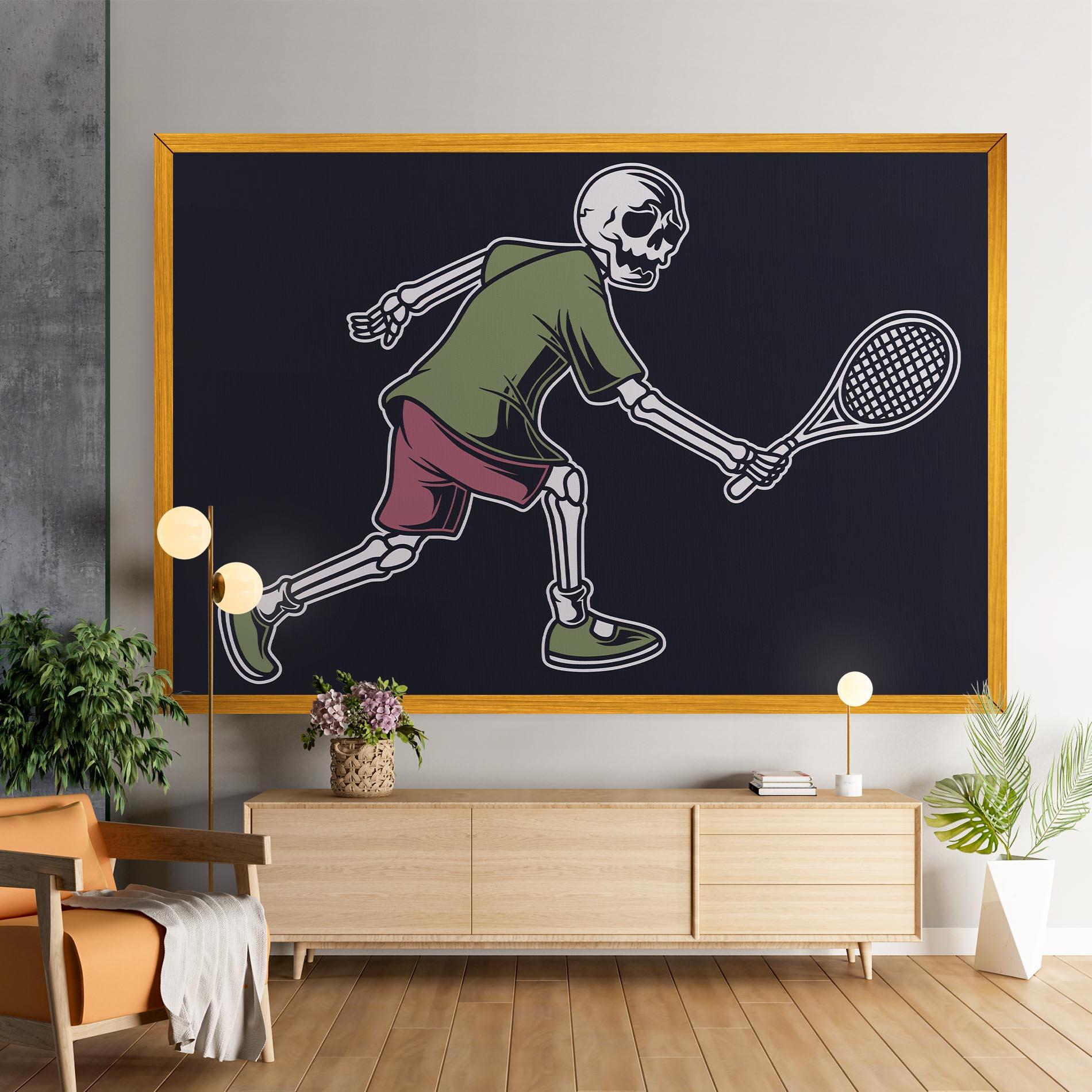 Vászonkép Skull Tennis mockup 9