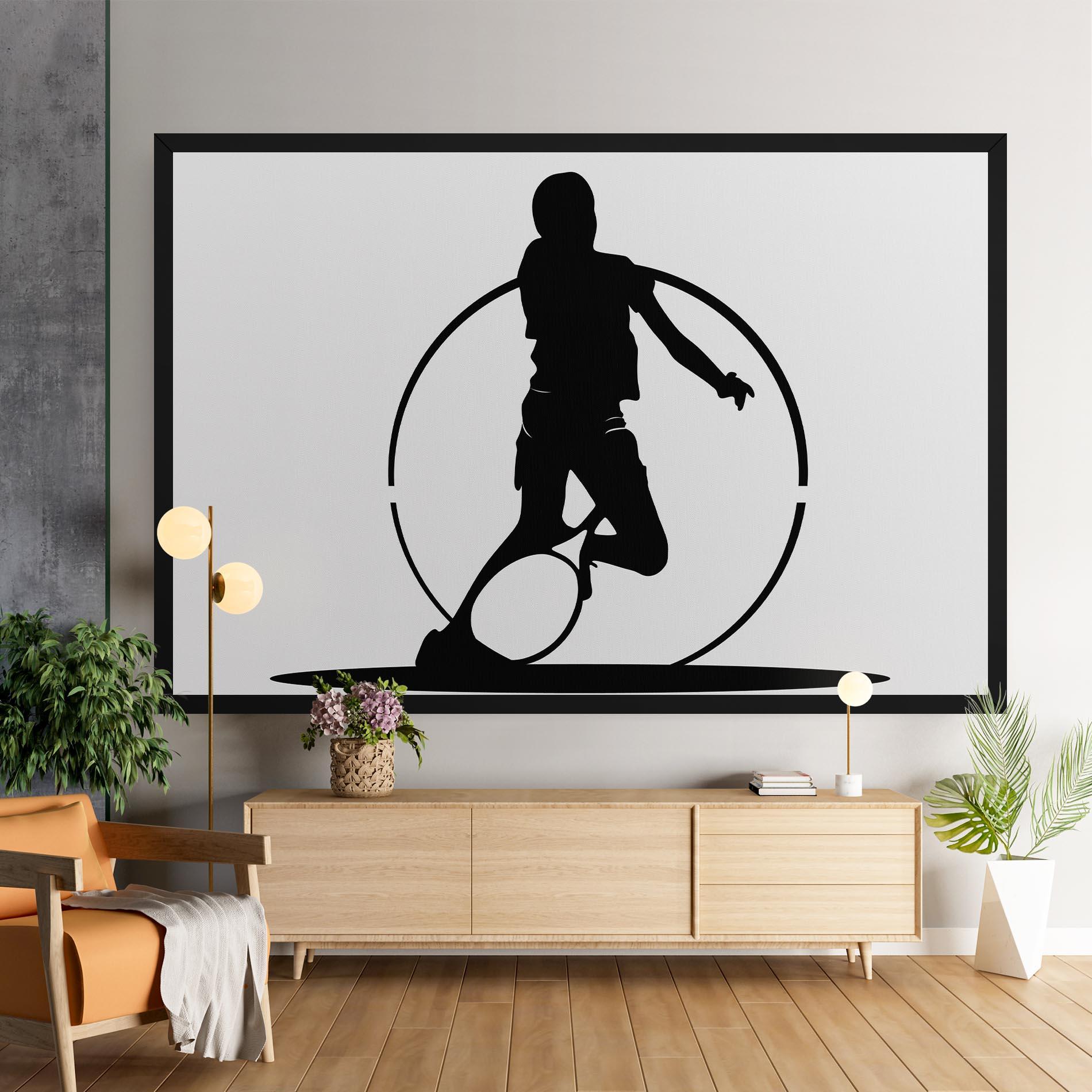 Vászonkép Black Tennis Circle mockup 9