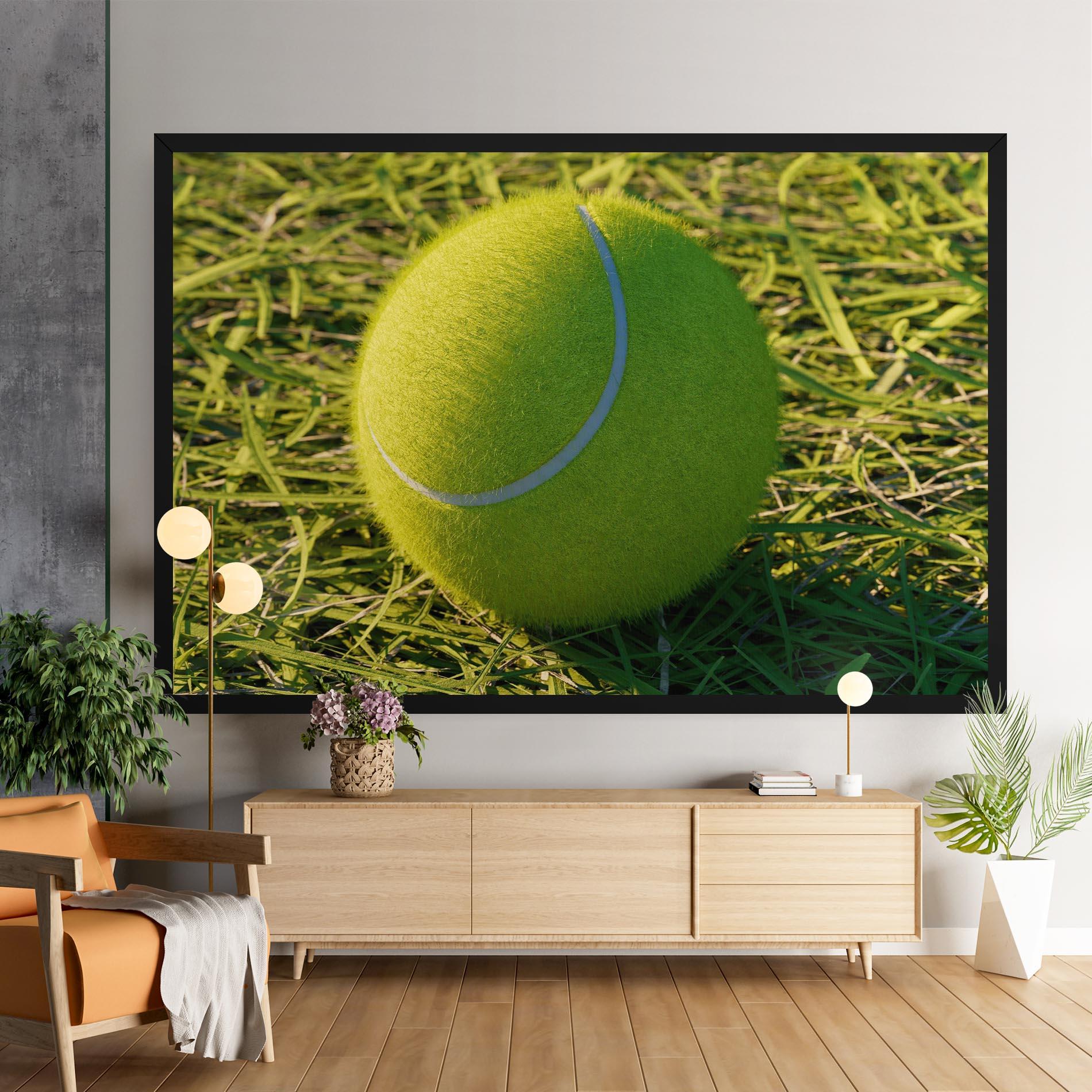 Vászonkép Green Tennis Ball mockup 9
