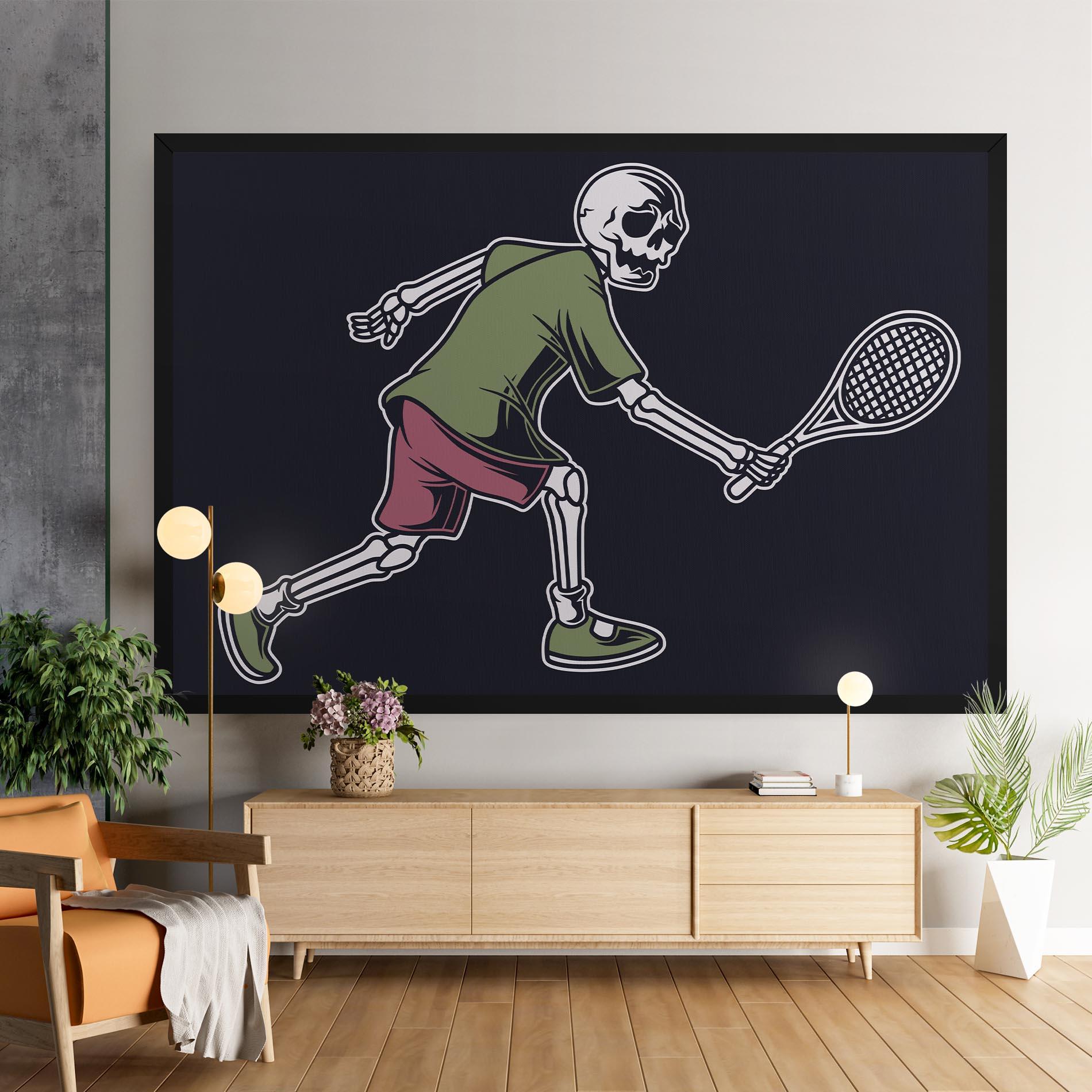 Vászonkép Skull Tennis mockup 9
