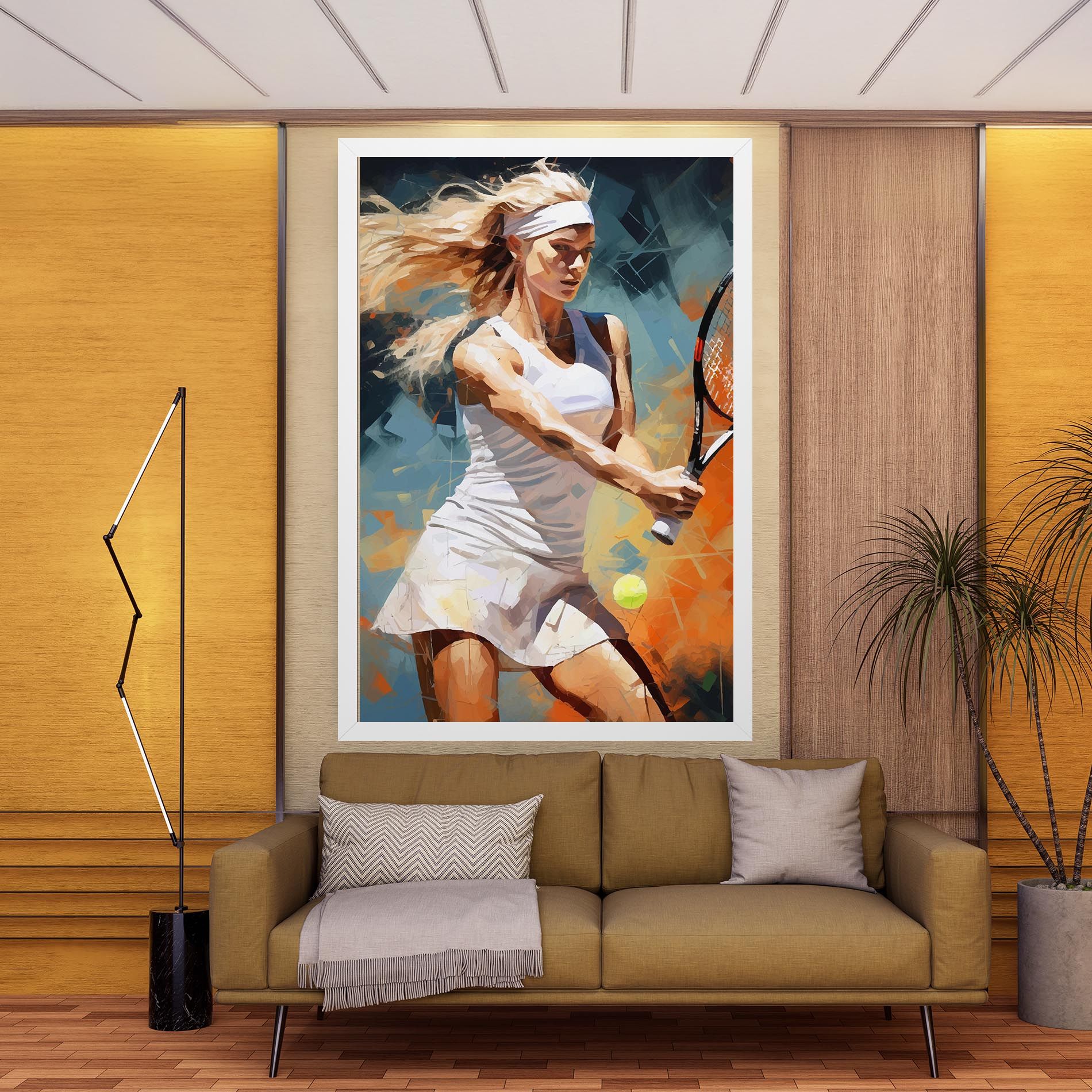 Blonde Tennis Girl mockup 9
