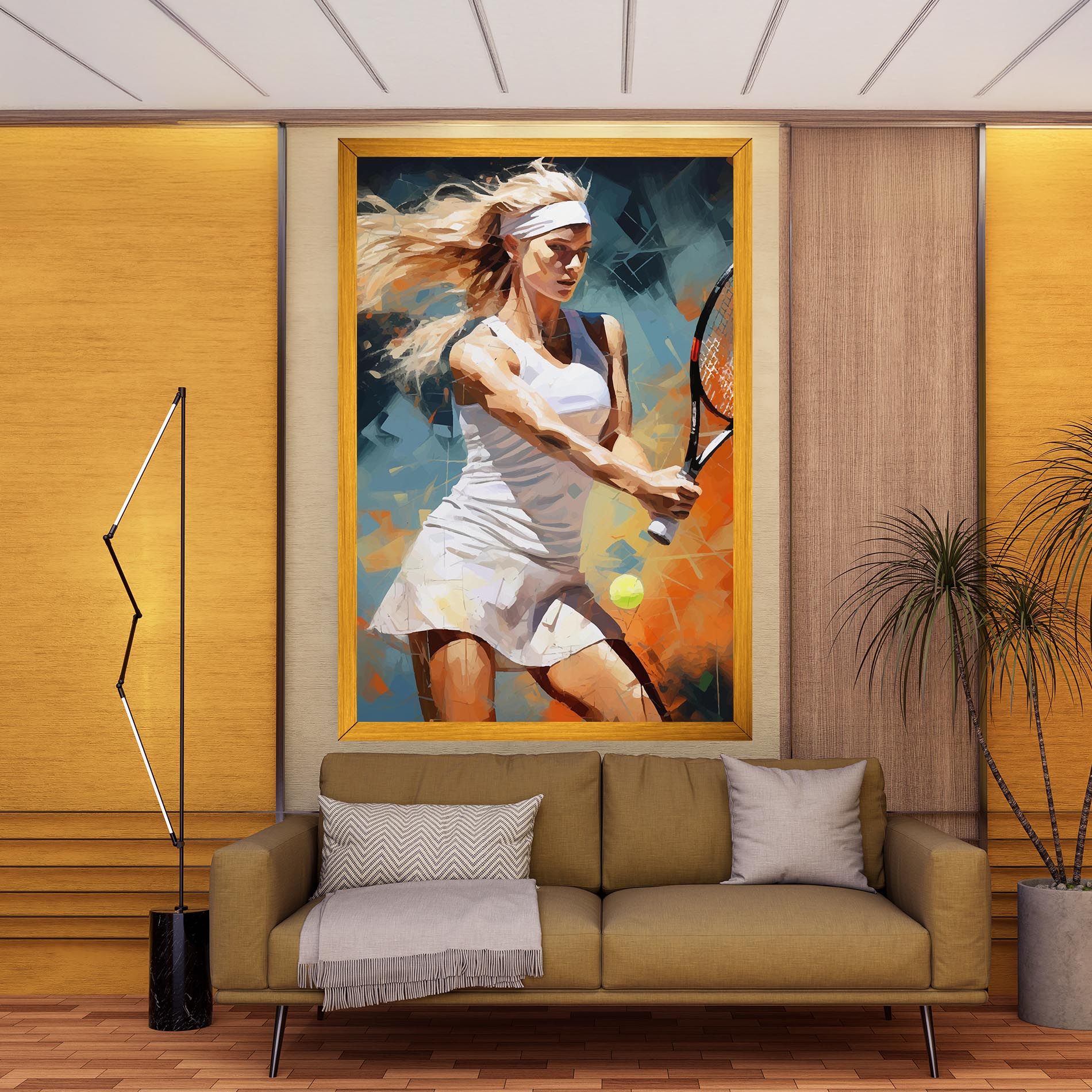 Blonde Tennis Girl mockup 9