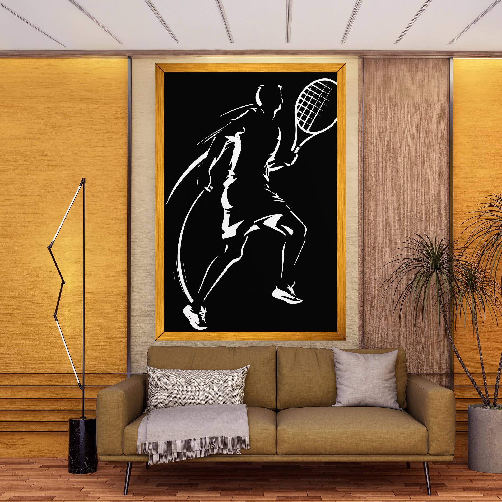 Vászonkép White Line Tennis mockup 9