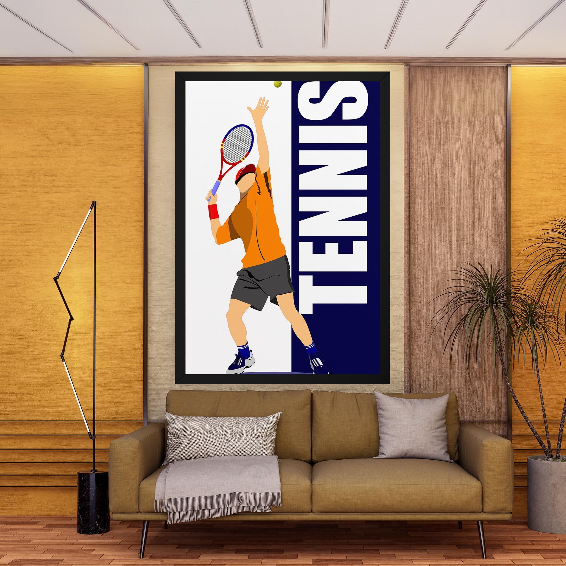 Vászonkép Orange Tennis Player mockup 9