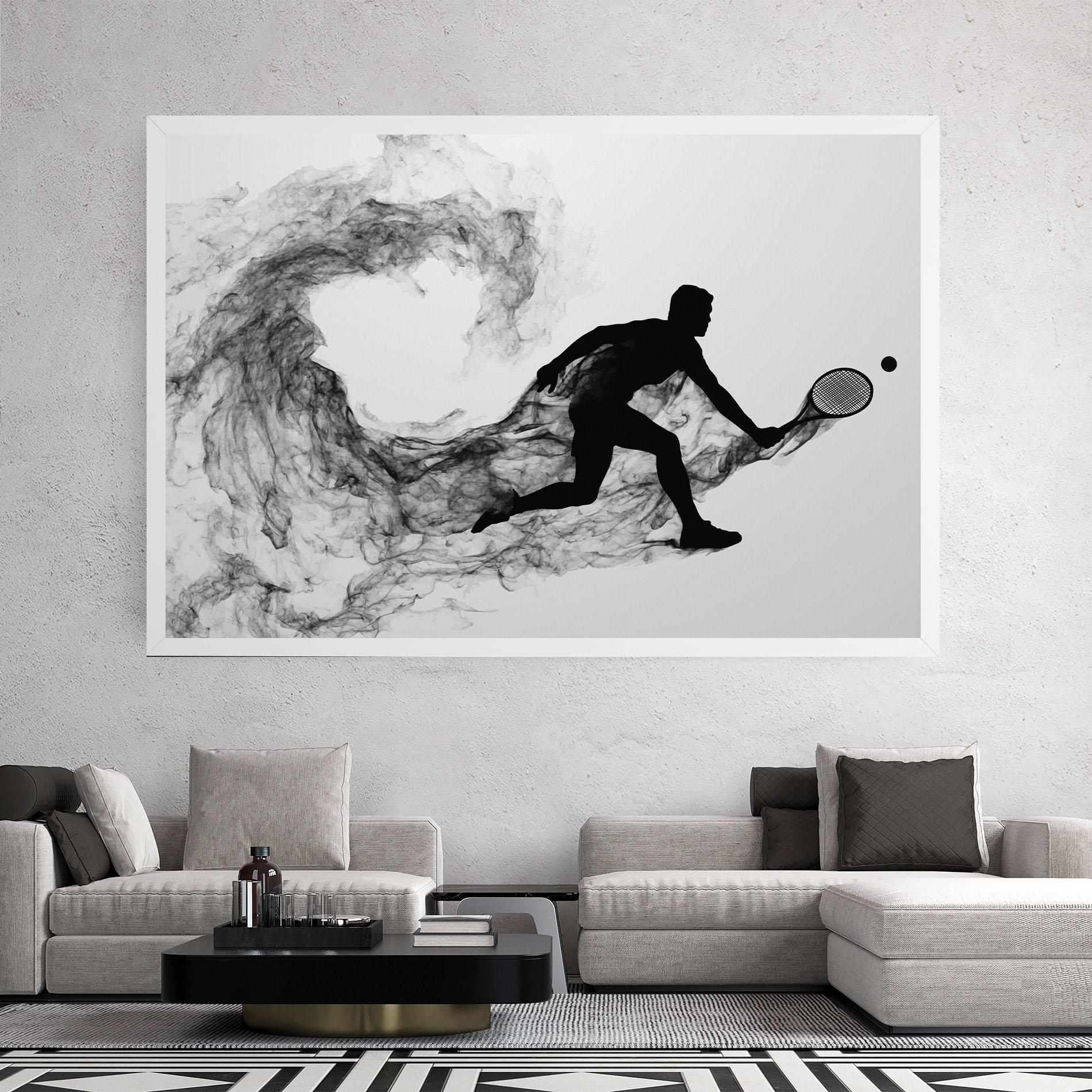 Vászonkép Black Smoke Tennis mockup 2