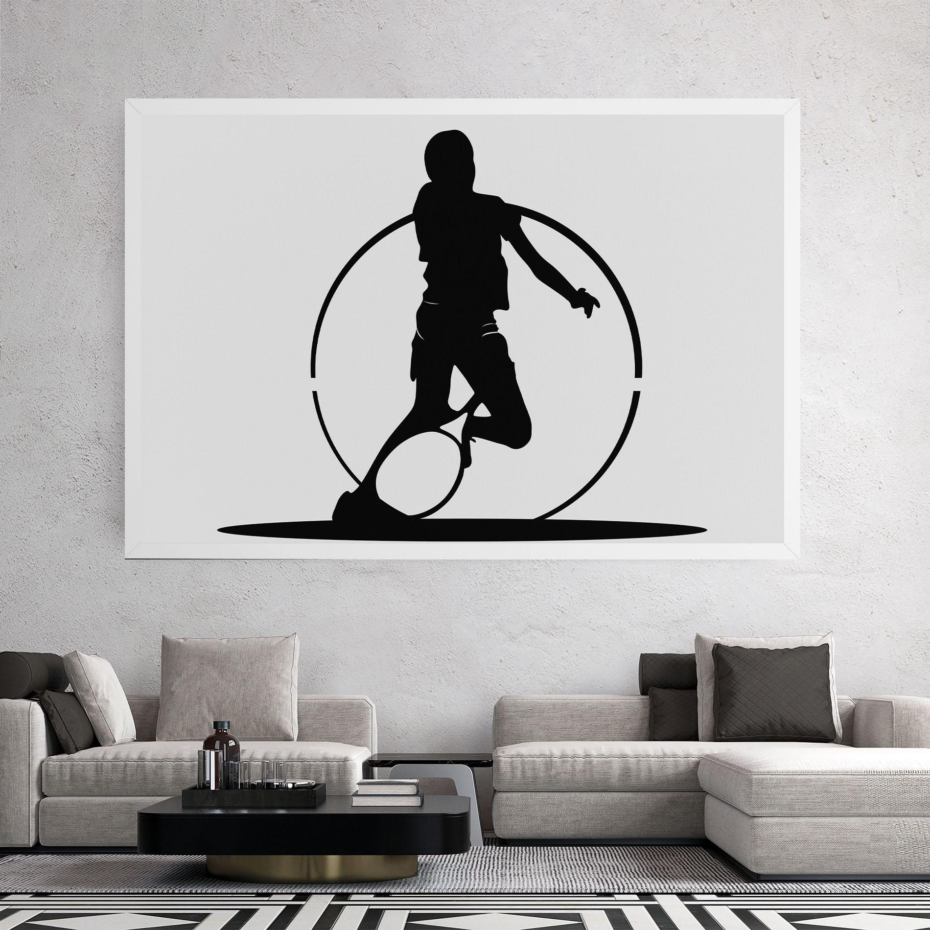 Vászonkép Black Tennis Circle mockup 2