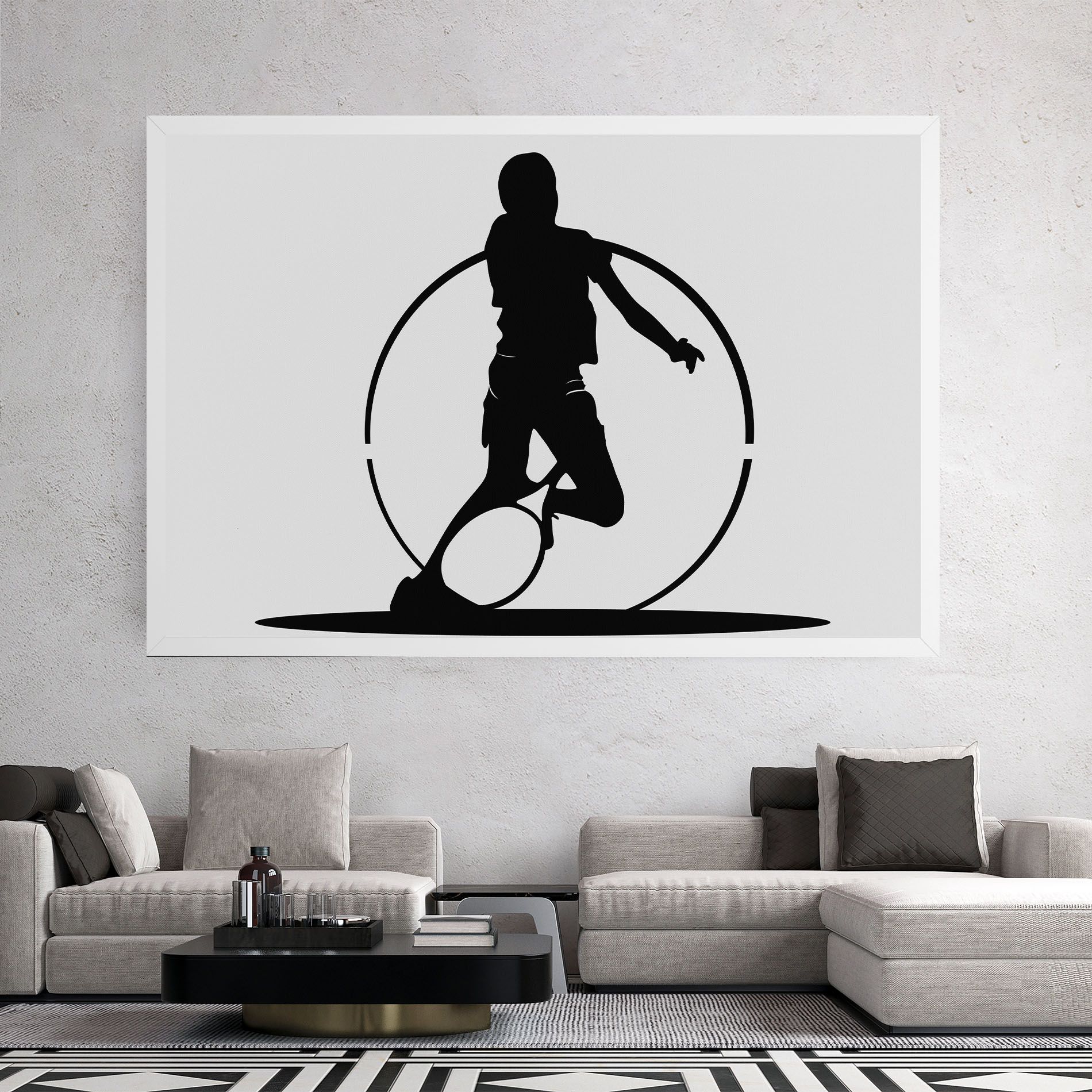 Black Tennis Circle mockup 2