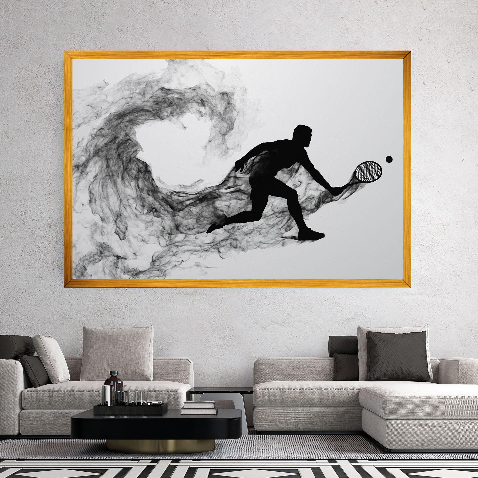 Vászonkép Black Smoke Tennis mockup 2