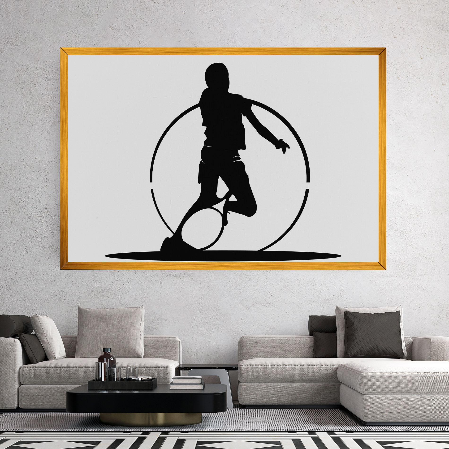 Vászonkép Black Tennis Circle mockup 2