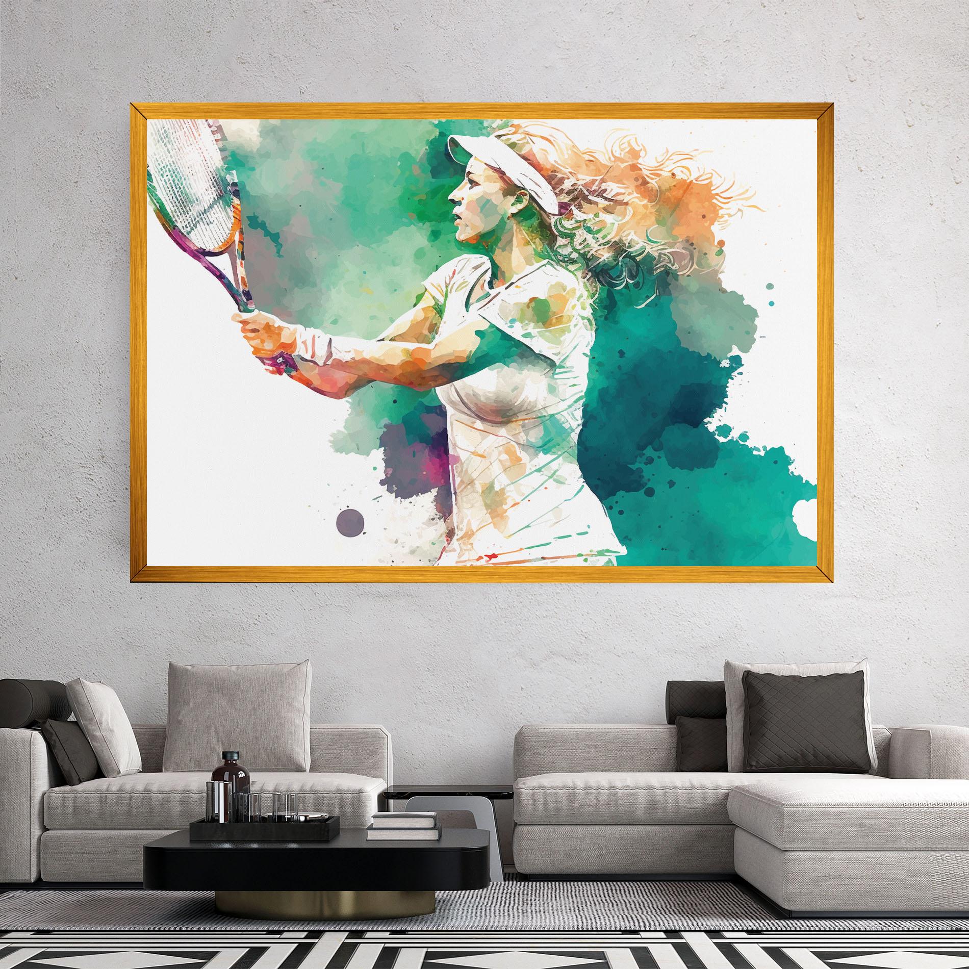 Vászonkép Green Art Tennis mockup 2