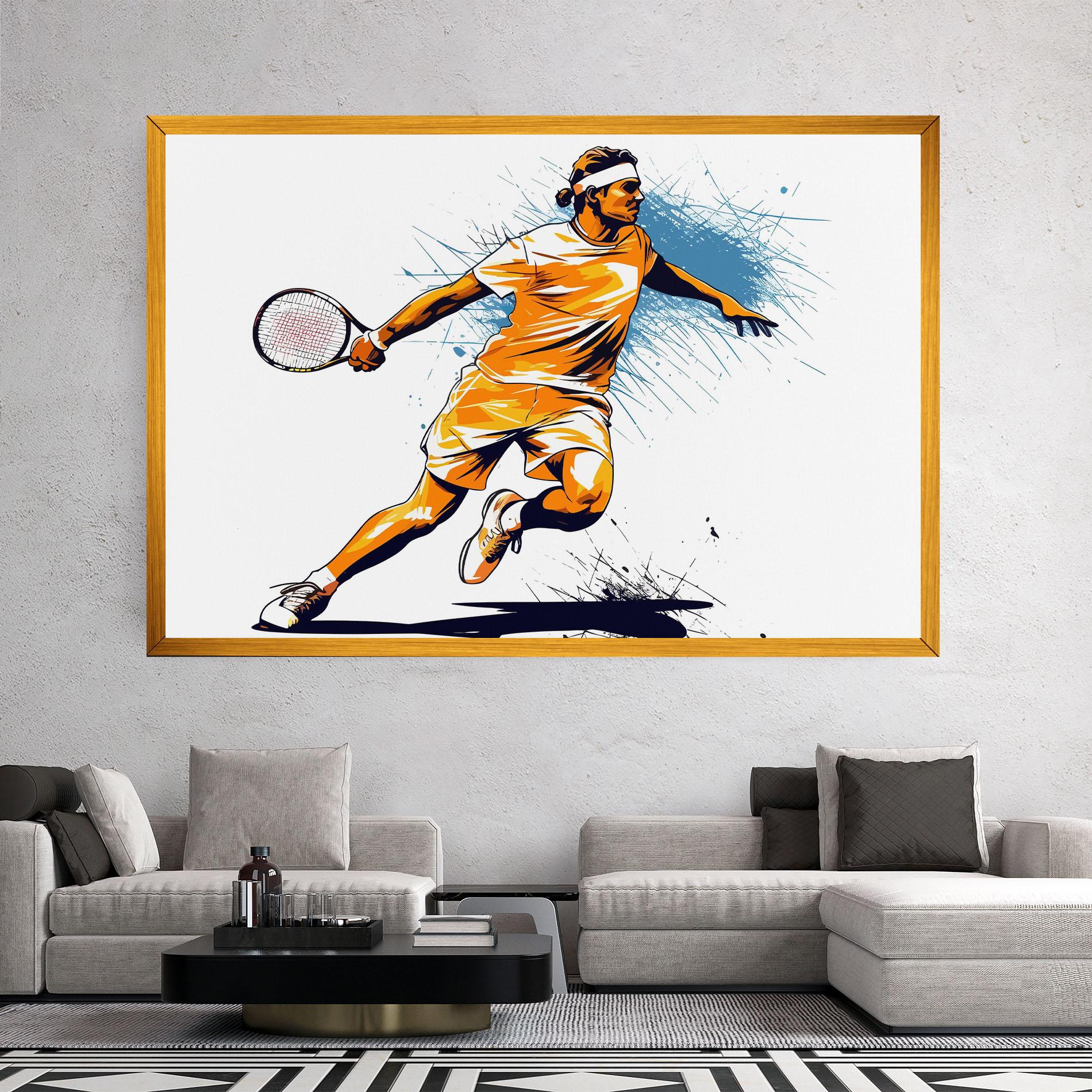 Vászonkép Orange Blue Tennis mockup 2
