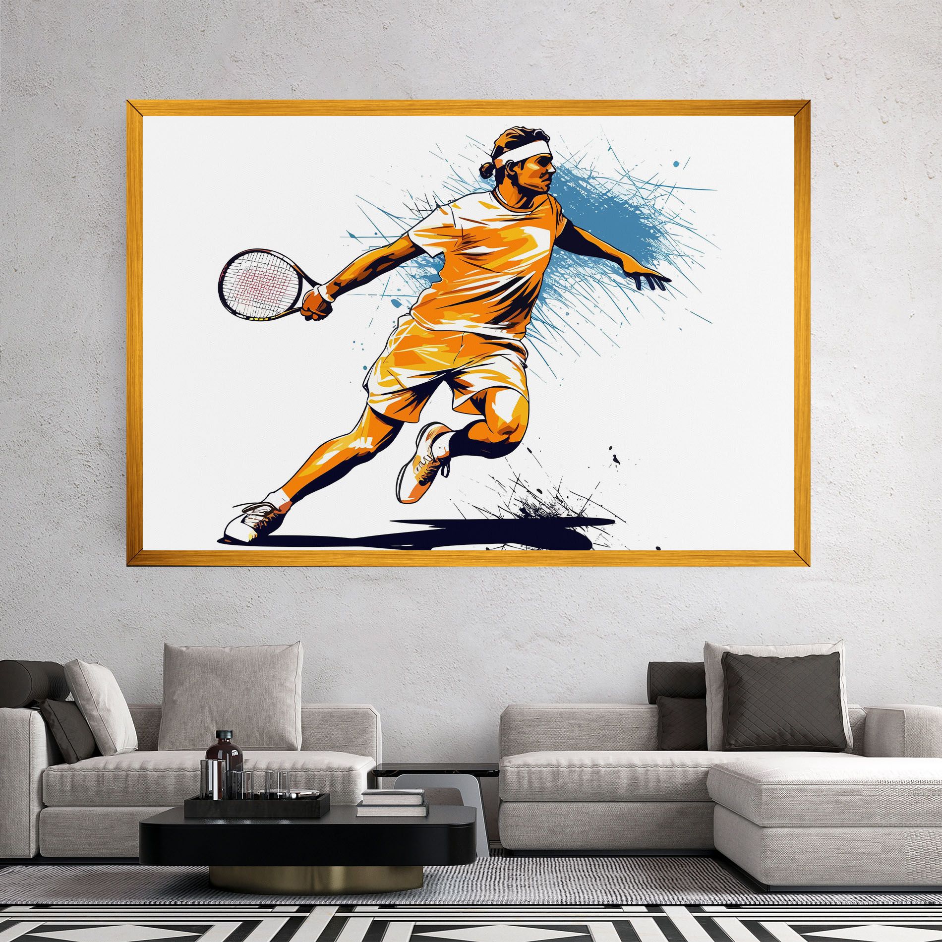 Orange Blue Tennis mockup 2