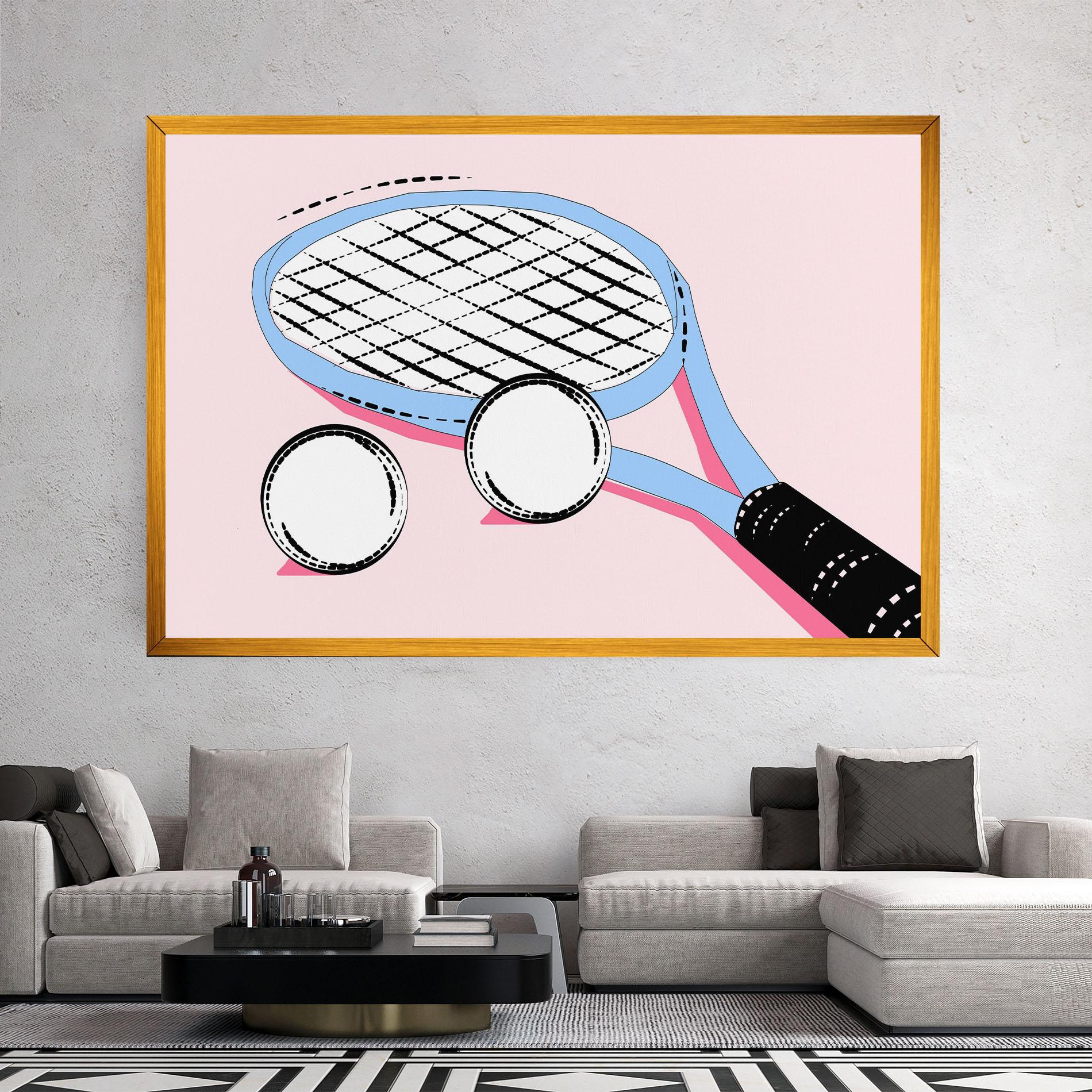Vászonkép Pink Tennis mockup 2