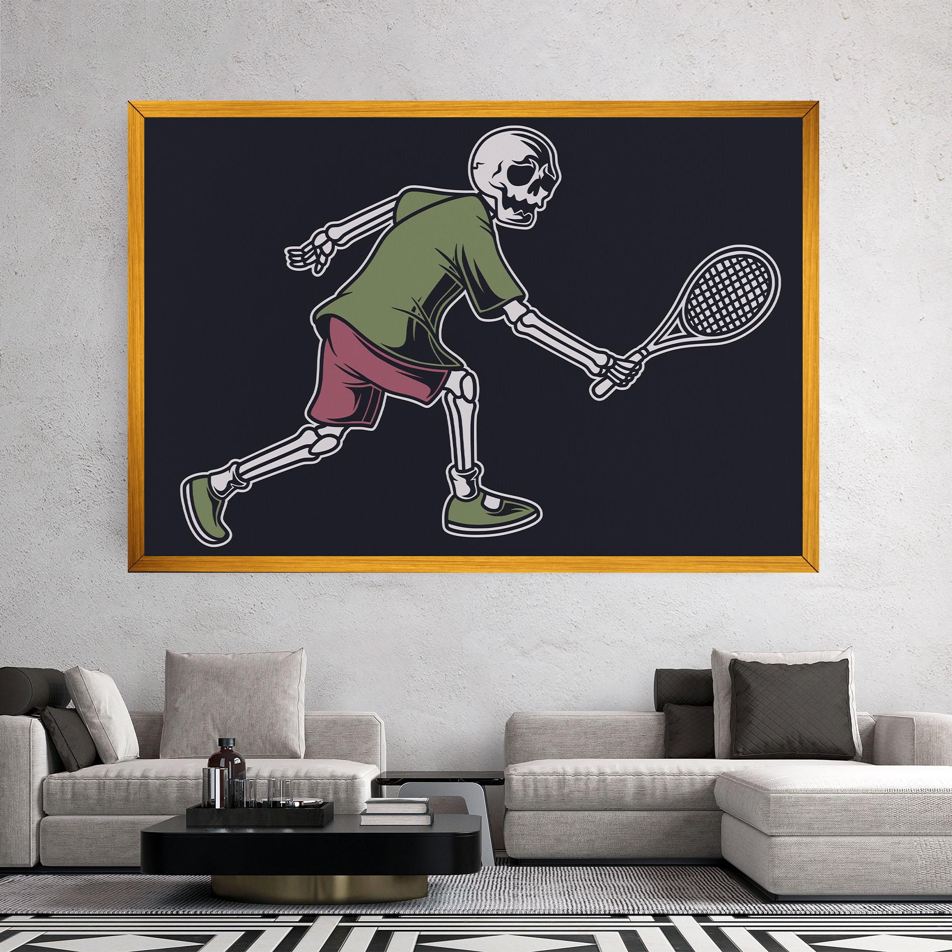 Vászonkép Skull Tennis mockup 2